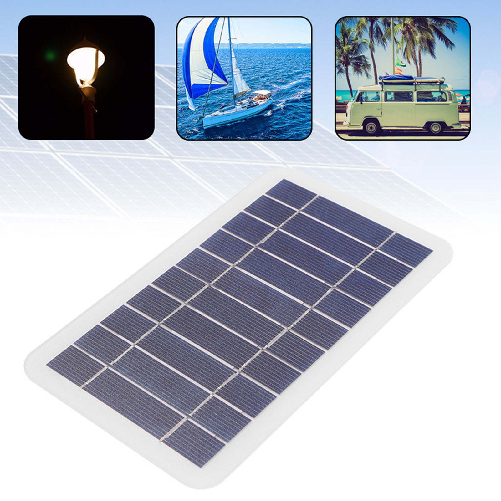 2w 5v Tragbares Polykristallines Silizium-solarpanel Mit 400ma Notstromversorgung