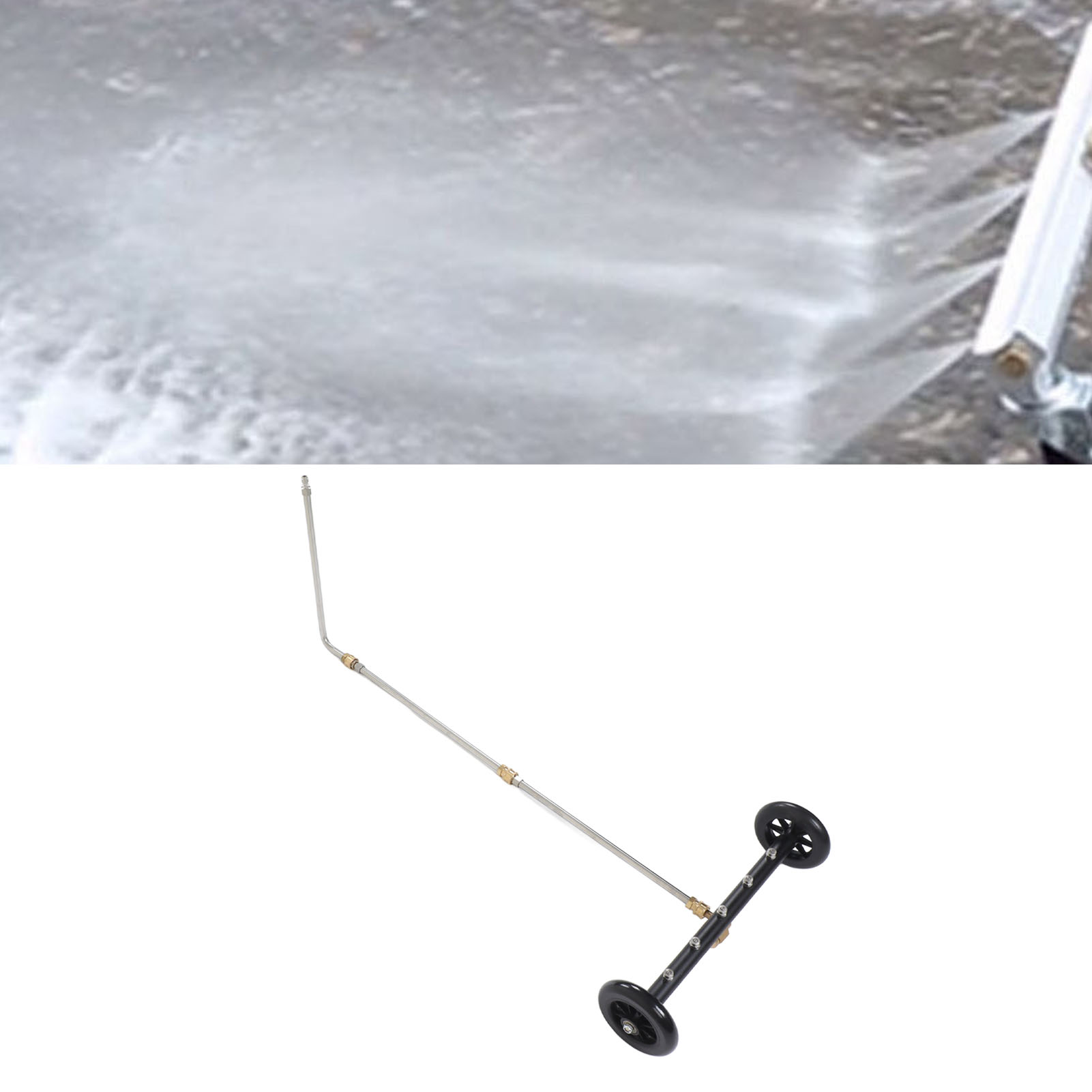 Hochdruckreiniger, Multifunktions-oberflächenreiniger, Chassisbürste, Bodenschrubber, Wassermopp, 5-loch-reiniger (4000 Psi) + 3 Verlängerungsstangen