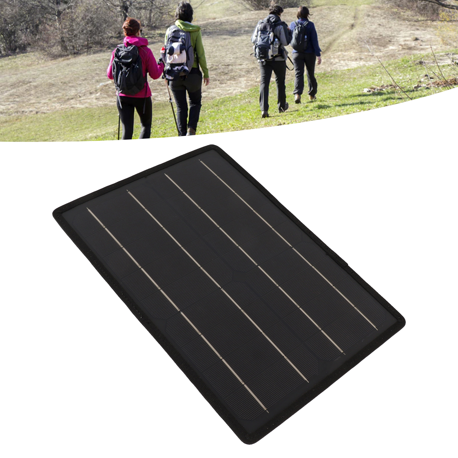 20-watt-monokristallines Solarpanel Mit Obd-anschluss, Inklusive Integriertem Gurt Und Clip Zum Laden Von Mobiltelefonen, Tablets Und Autobatterien Im Freien.