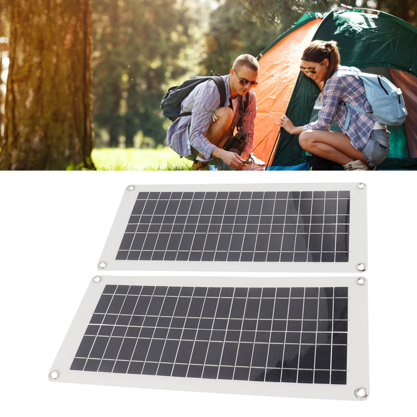 Doppelpanel-monokristallin-solarpanel-set 40w 10a 50v Für Notbeleuchtung Beim Camping.