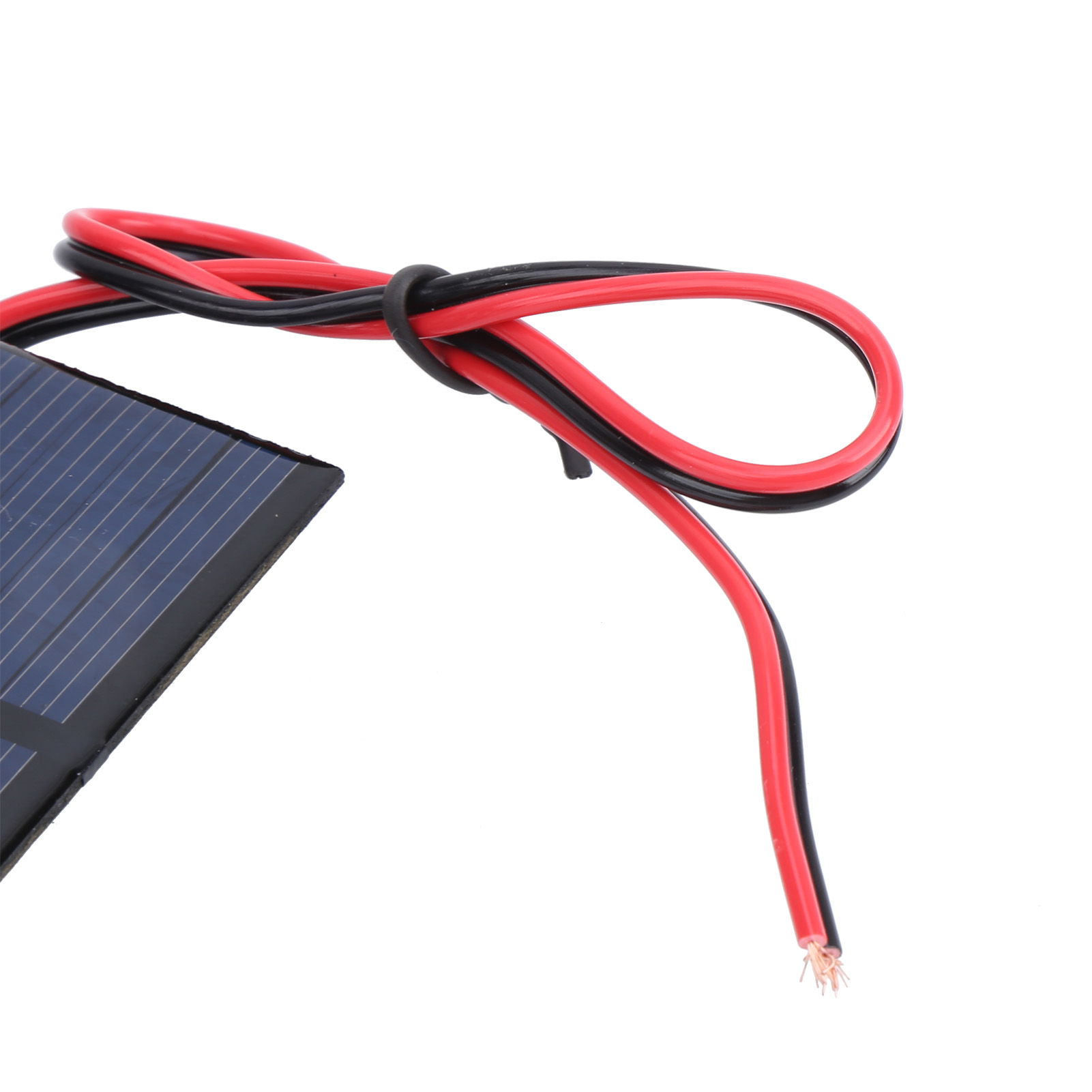 5,5-v-gleichstrom-solarpanel (0,6 W) Mit Epoxidharz + 30 Cm Rotes Und Schwarzes Kabel