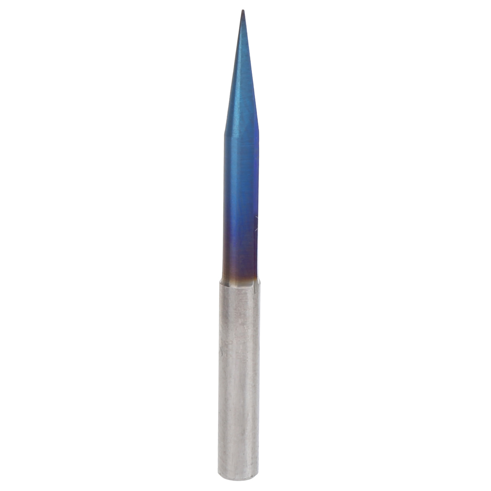 Doppelschneidiges, Spitz Zulaufendes V-förmiges Gravierwerkzeug Mit Gerader Nut, 4 Mm Schaft, Mit 40,515 Gebläutem, Geradem V-förmigem Gravierkopf.