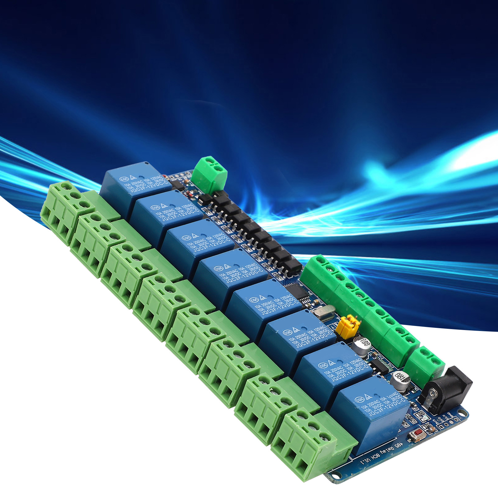 Modbus Rtu-schnittstelle: 12v 8-kanal-relaisausgang, 8-kanal-eingang, Rs485- Und Ttl 485-kommunikation.