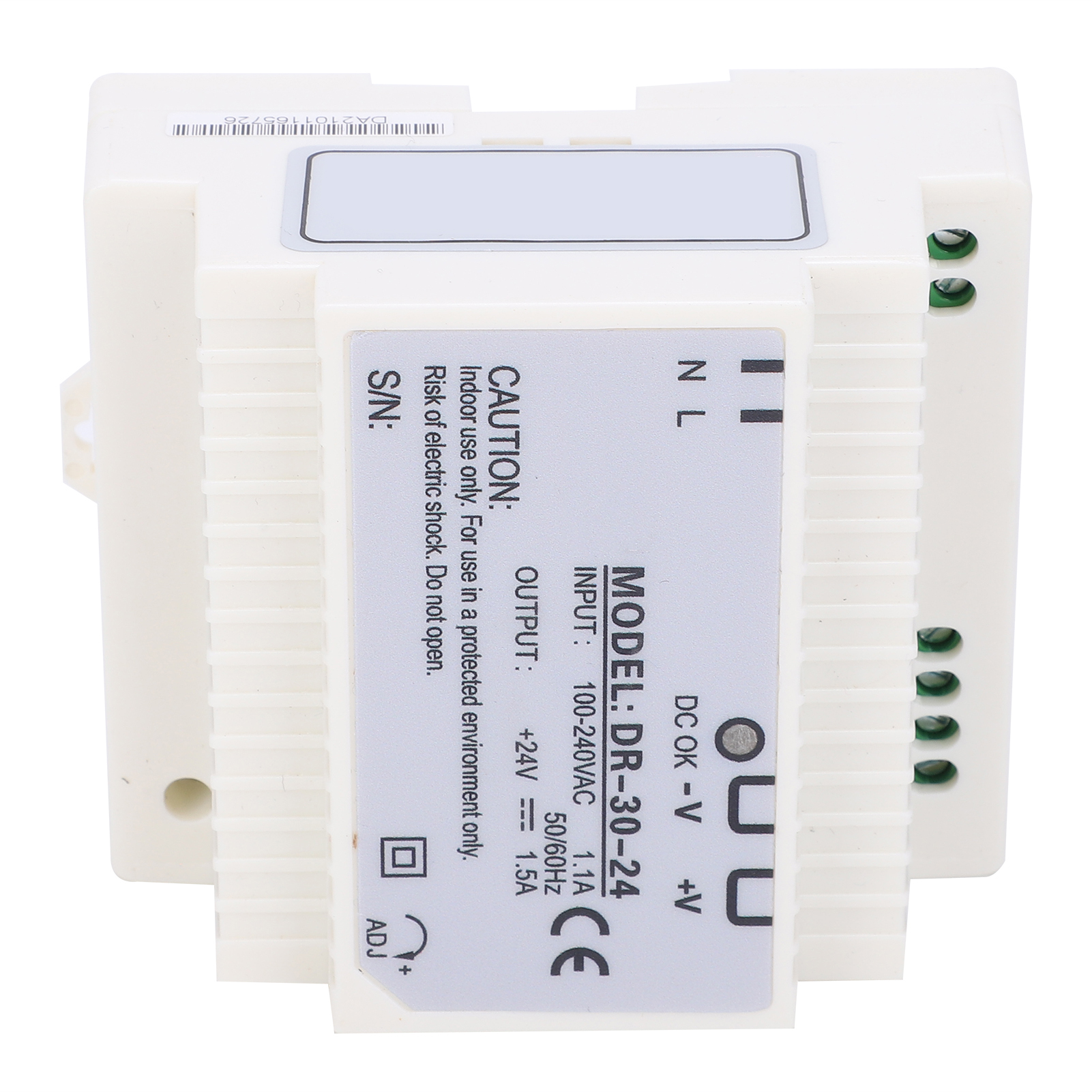 Berm® Dr-30-24 Din-schienen-schaltnetzteil 30 W 24 V (einstufige Eingangsspannung 100-240 V Ac)