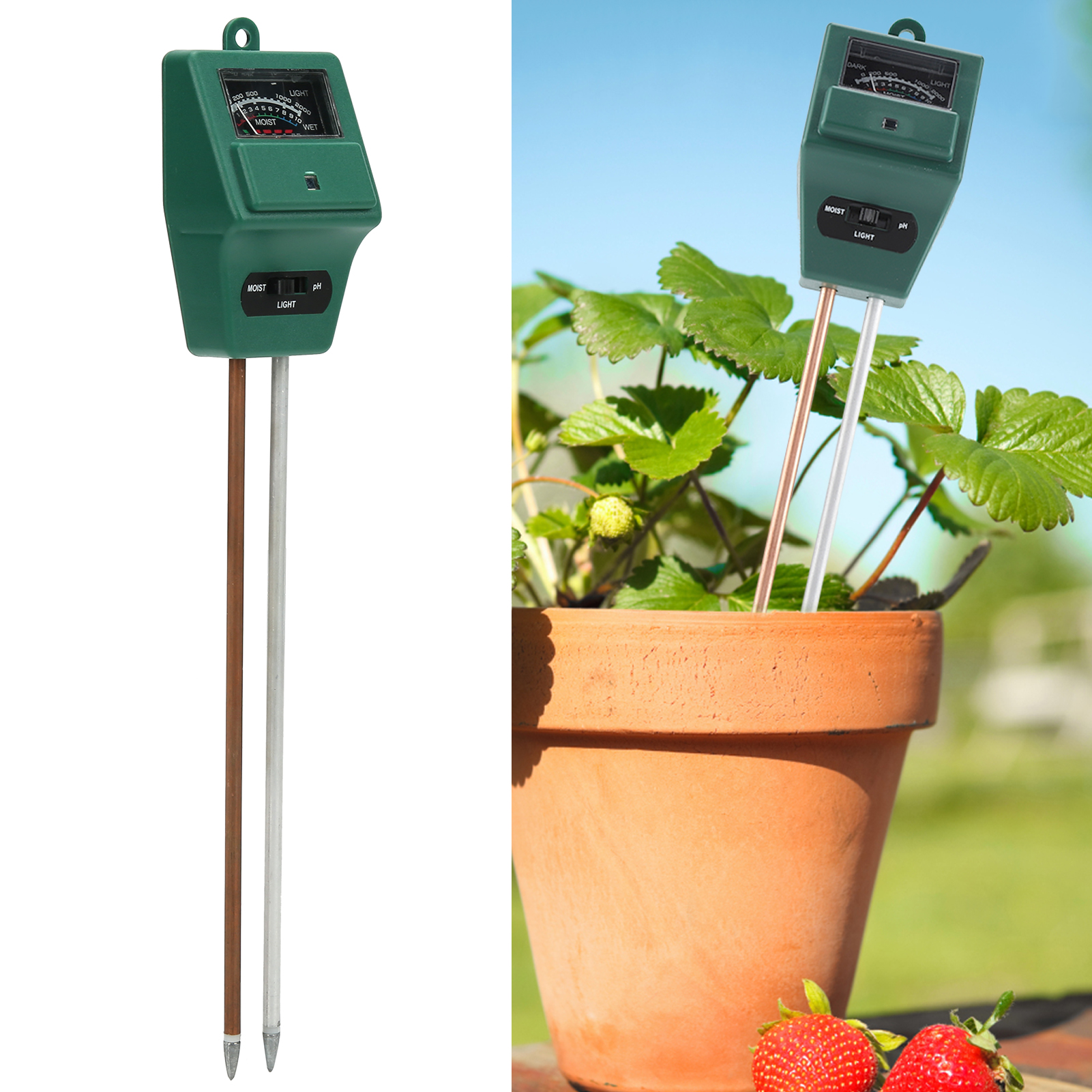 Thermometer, Physikalischer Bodenfeuchtemesser, Bodenthermometer/ph-meter, Boden-ph-meter