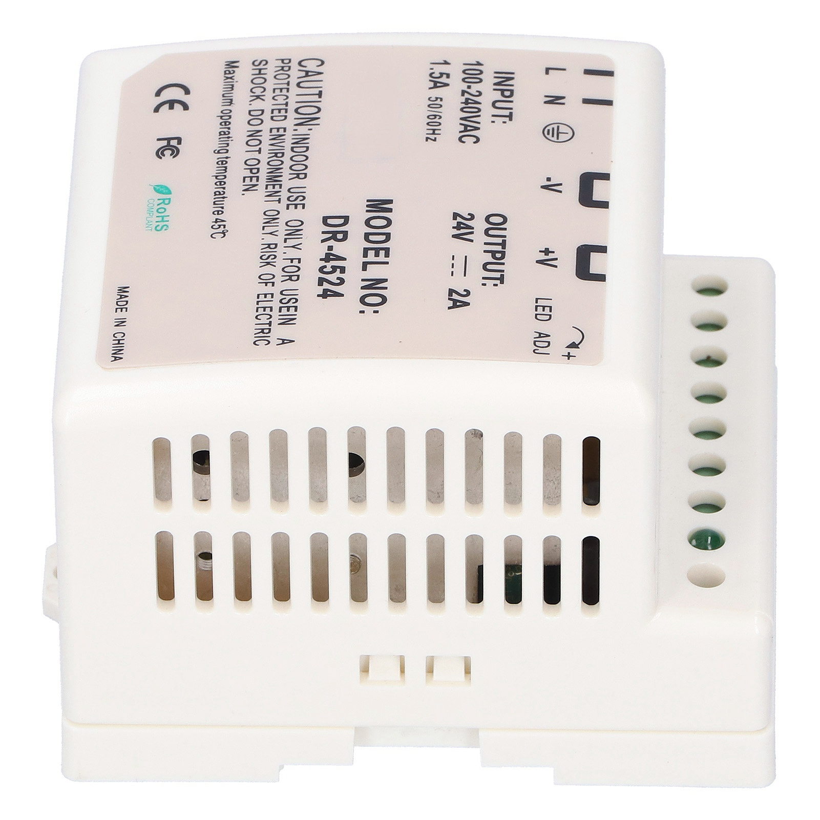 Geregelte Und Einstellbare Led-netzteile Der Serie Dr-45, Din-schienen-schaltnetzteile Der Serie Dr-45-24