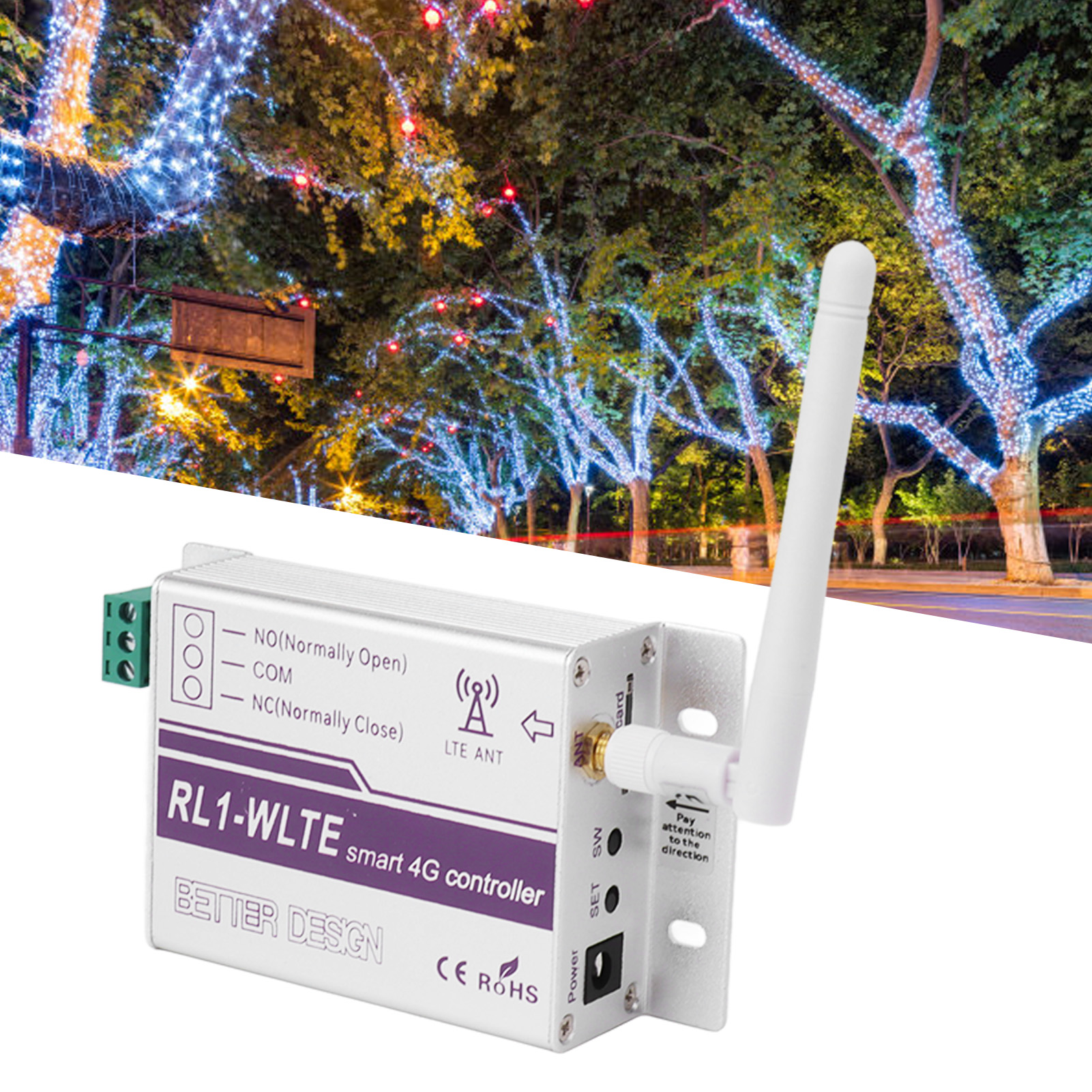 Rl1-wlte-eu 1-kanal 4g-relais-schalter Mit Fernsteuerung Per App Für Beleuchtung, Vorhänge, Garagentore Und Wasserversorgung (europäischer Standard 100-240v)