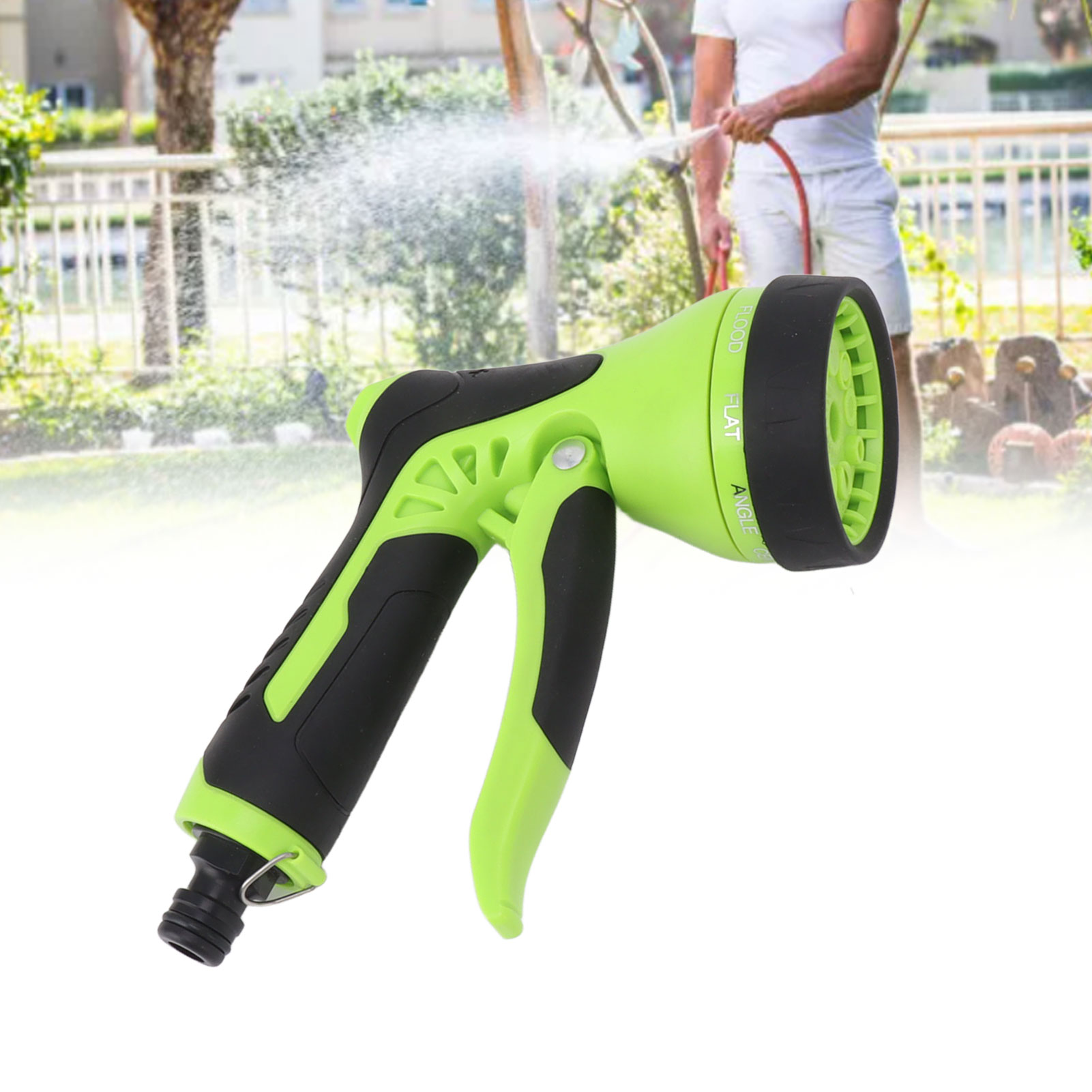 Gartensprühgerät-set Mit 9 Modi Und Einstellbarem Wasserstrahl Zum Bewässern, Autowaschen Und Sonnenbaden.