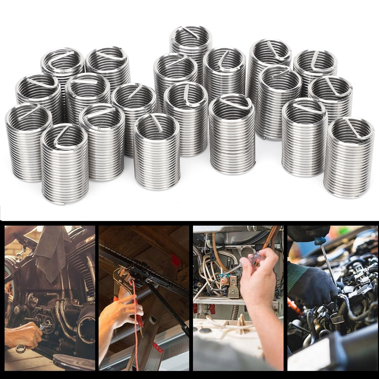 20 Gewindeeinsätze Aus Stahl M121,25, Gewindeschutz- Und Reparaturhülsen Aus 2,5d