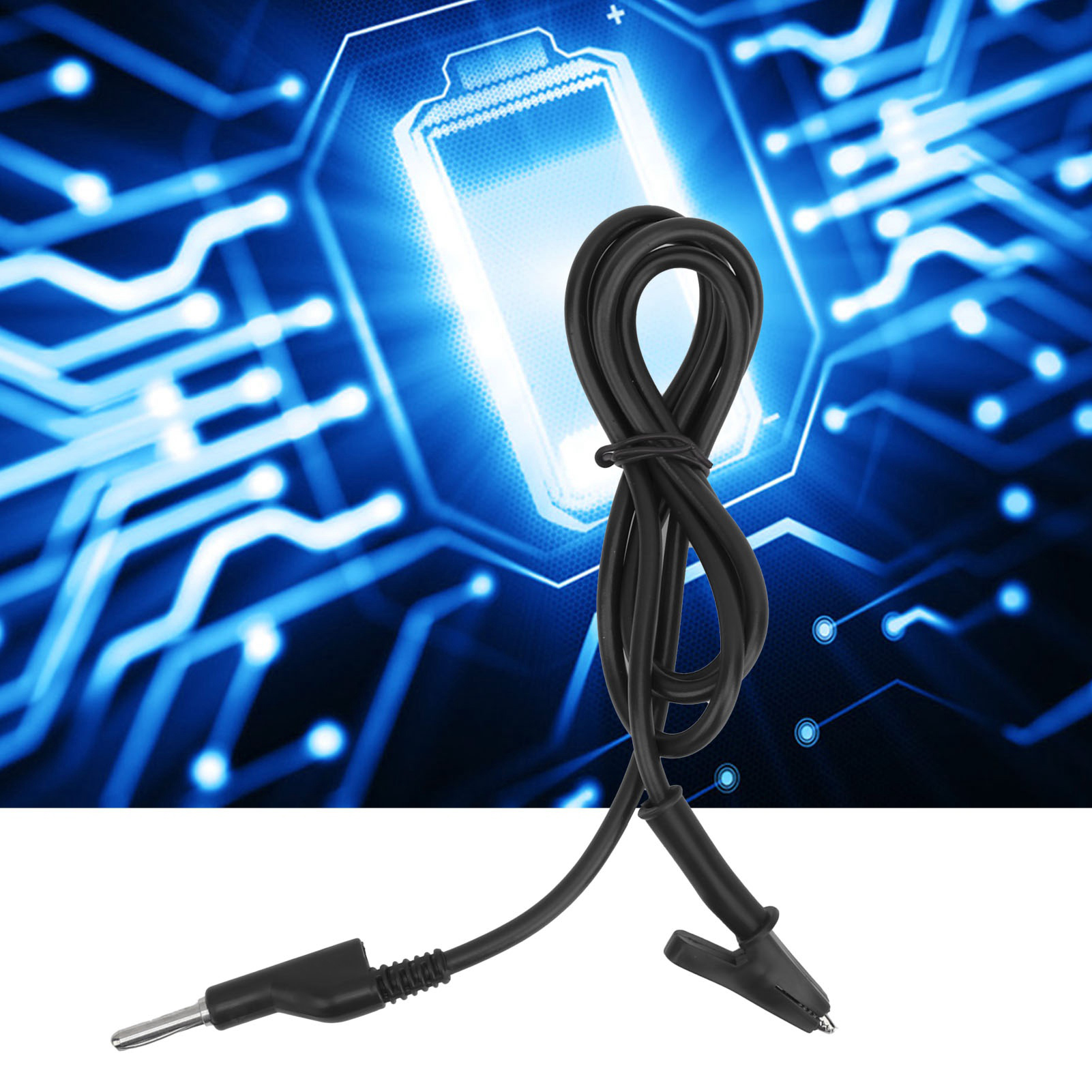 Multimeter-messspitzen, Krokodilklemmen, 4-mm-bananenstecker, 10-a-silikonkabel, Schwarzes Kabel Für Schaltungstests.