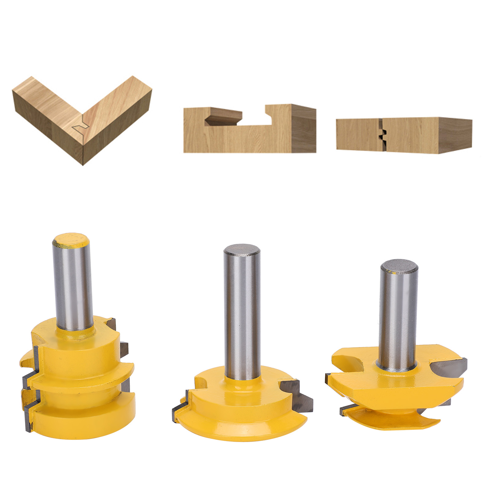Set Aus 3 Zapfenmessern Mit Halbmondförmigen Griffen