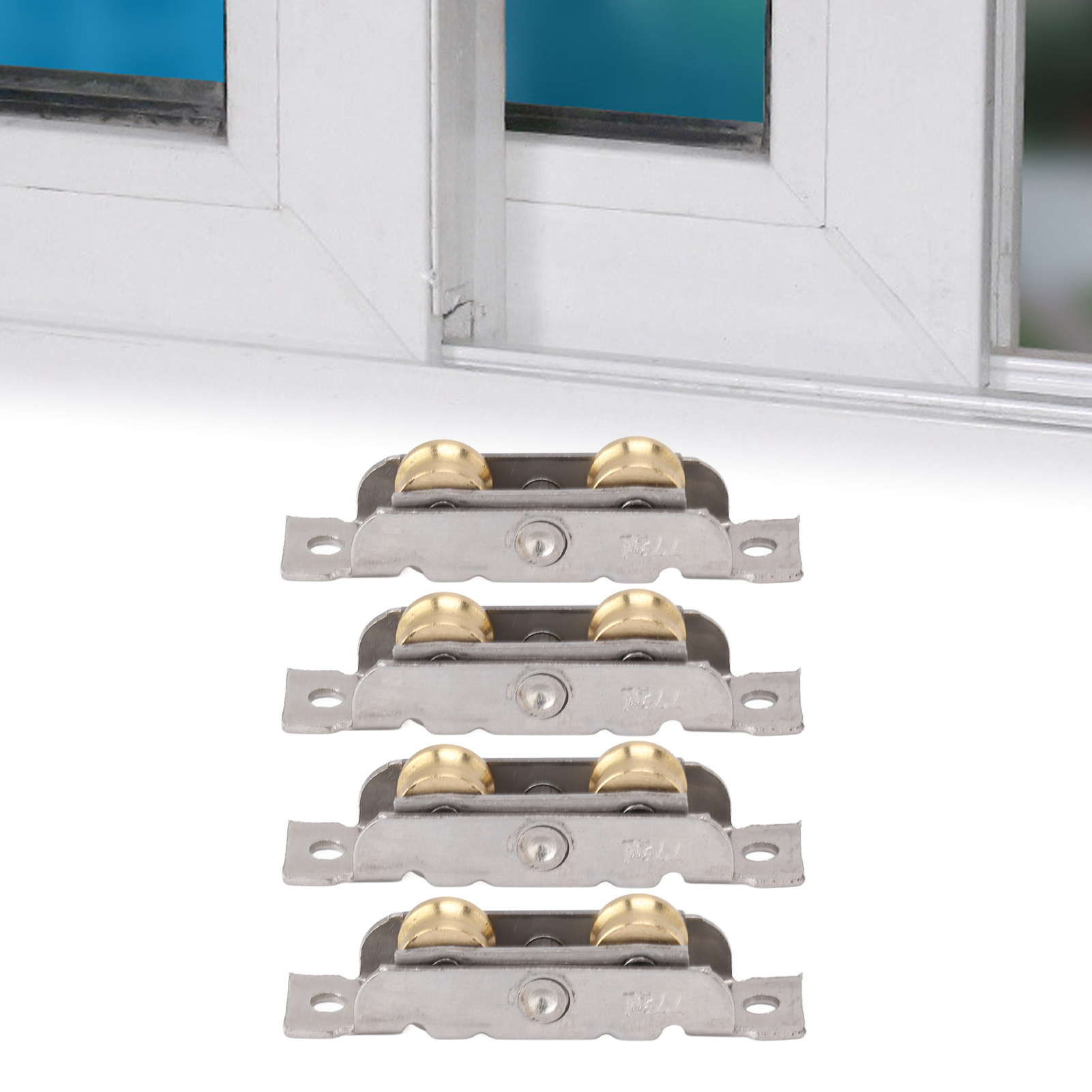 Rollen Für Türen Und Fenster, Rollen Für Glasschiebetüren, Rollen Für Schiebefensterschienen (77), Edelstahllager, Kupferräder, Zubehör, Lager Typ 77, Doppelt Konkave Kupferräder