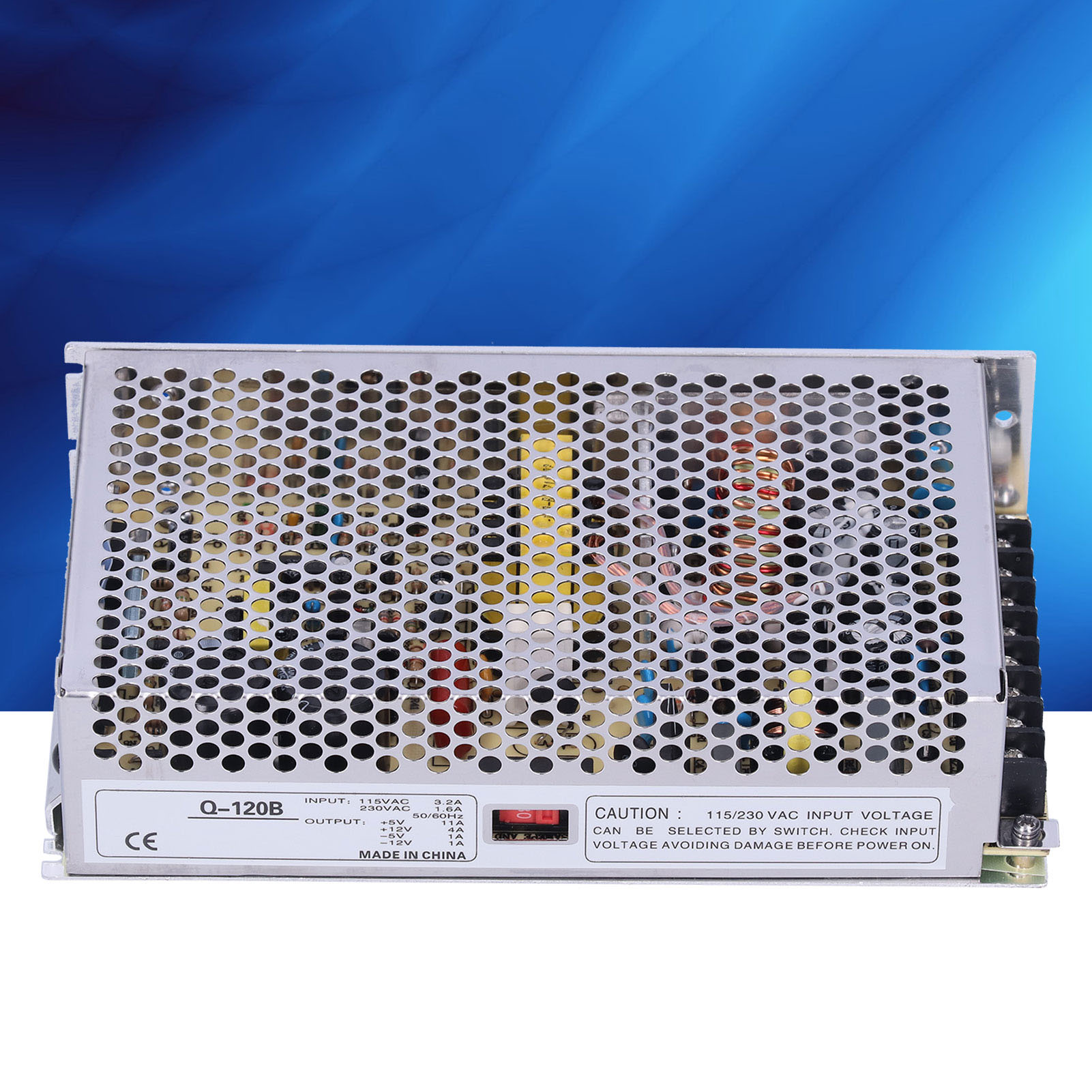 Berm® Q-120b Vier-ausgangs-dc-schaltnetzteil Mit 115/230 V Ac-eingangsspannung: 5 V/11 A, 12 V/4 A, -5 V/1 A, -12 V/1 A.