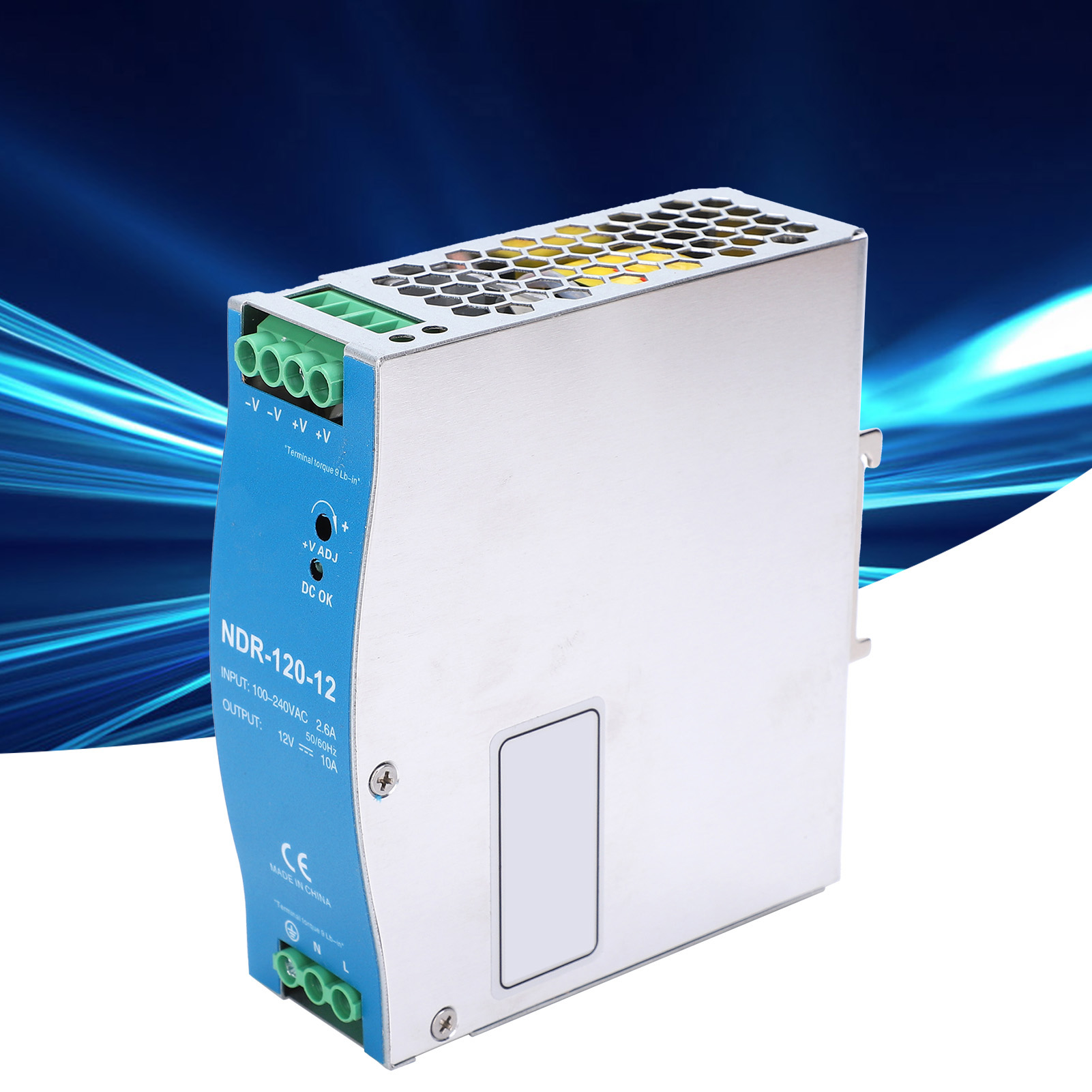Berm@ndr-120-12 120w 12v Din-schienen-schaltnetzteil, 10a, Für Industrielle Steuerungen, Sps-schaltschränke, 100-240v Ac Sensoreingangsspannung