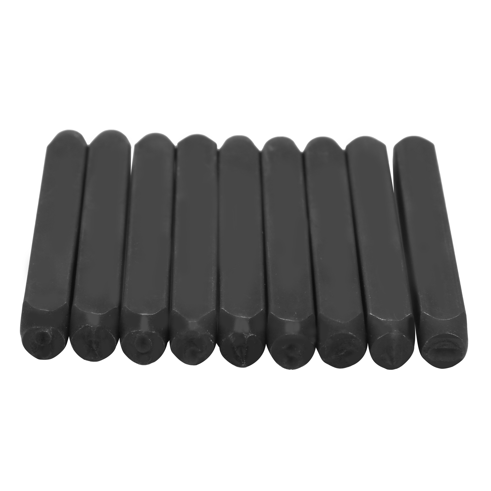 Set Aus 36 Gestempelten Zeichen, Zahlen, Englischen Symbolen Und Buchstaben, 5 Mm Dick.