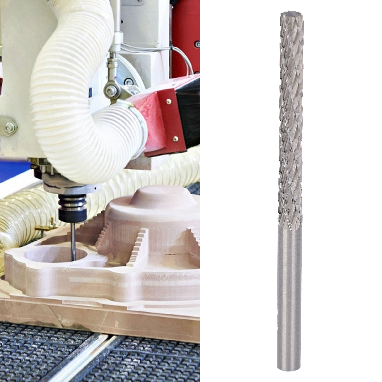 Doppelprofil-rotationsfräser Für Metall- Und Holzbearbeitung, Schleifkopf, Gravier-rotationsfräser 4 X 4 X 35 X 60 Mm