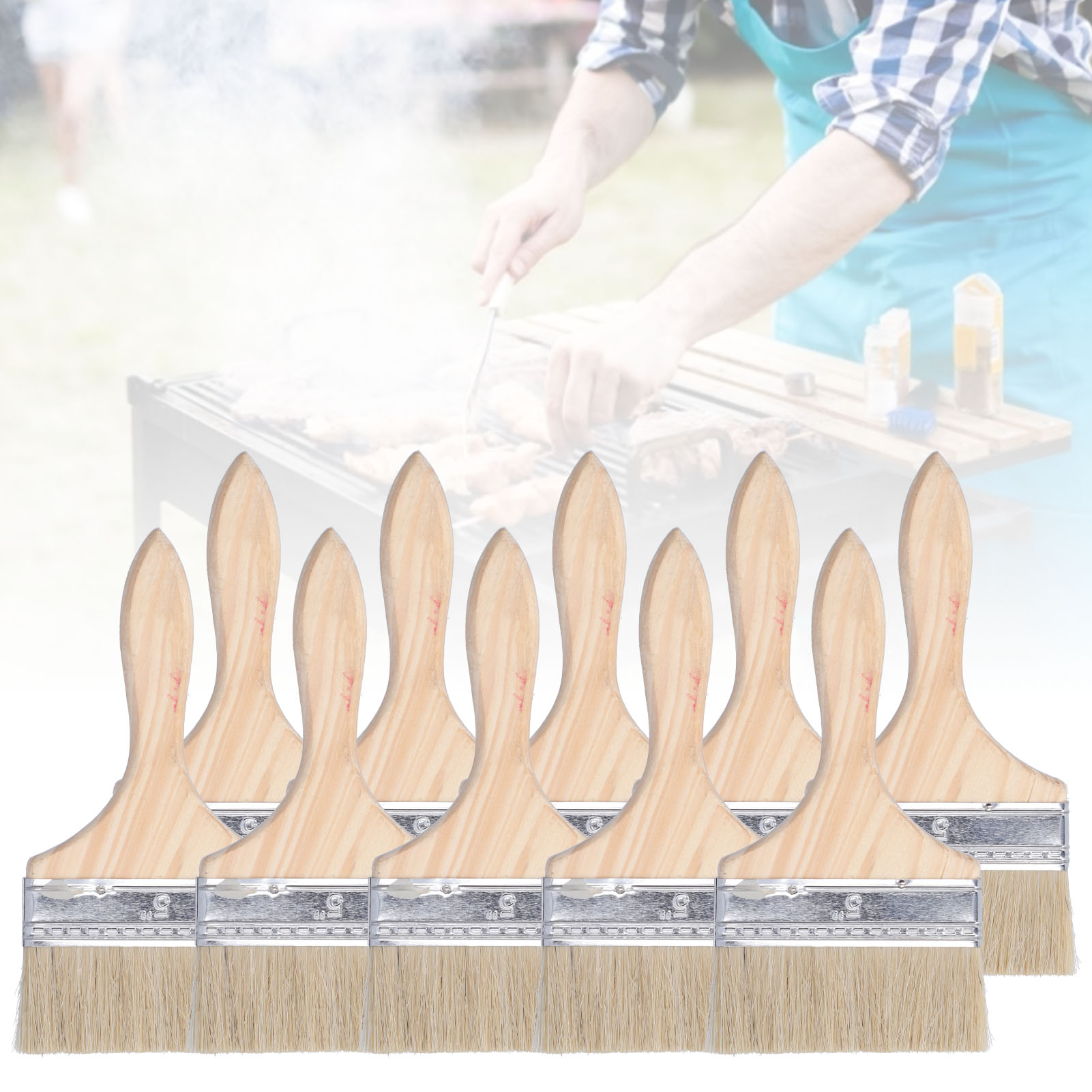 Set Mit 10 Multifunktionalen Bürsten Mit 12,5 Cm Langen Synthetischen Borsten