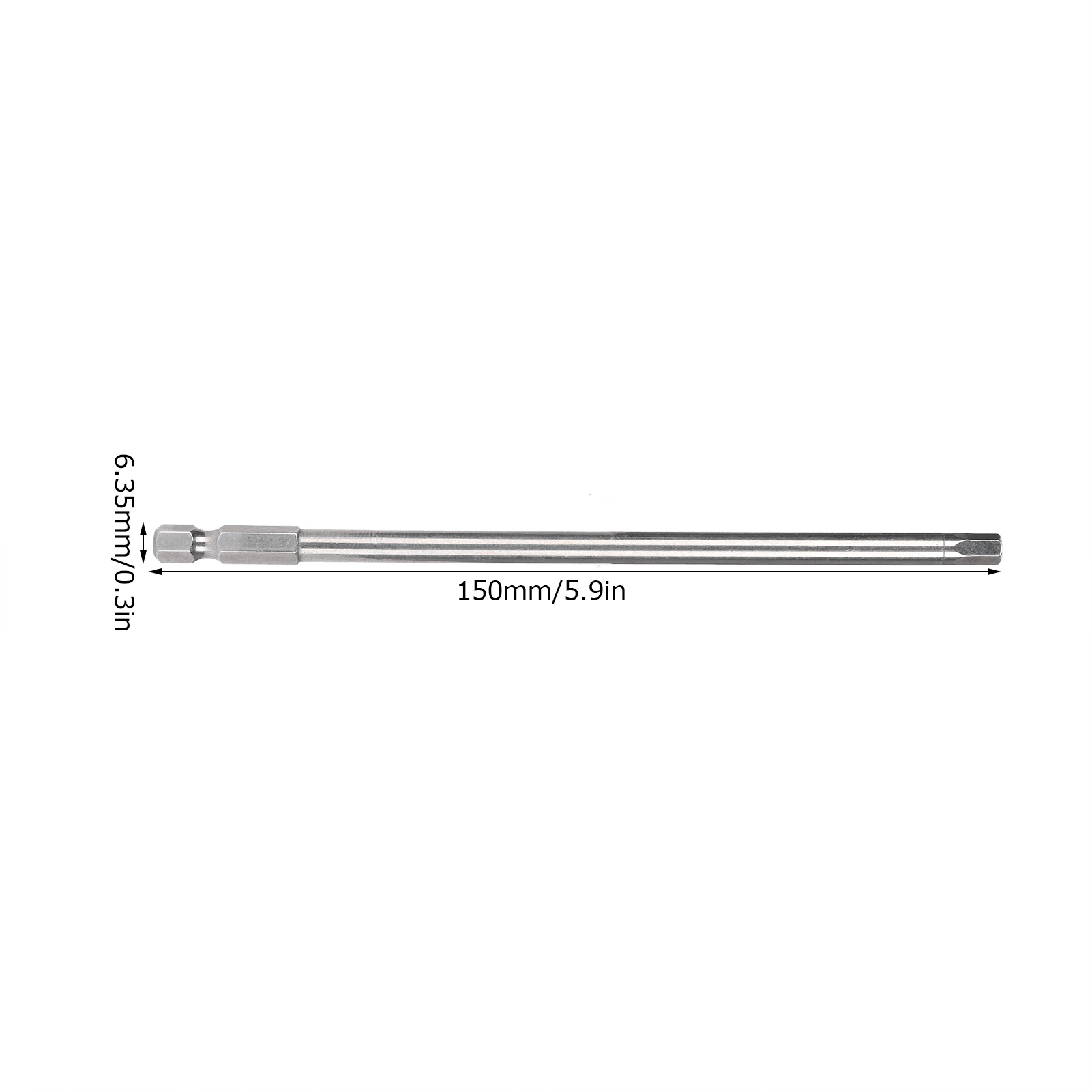 5-mm-inbusschlüssel-bit, Gehärteter Elektroschraubendreher-bit Mit Magnetischer Spitze, S1/4, 150 Mm