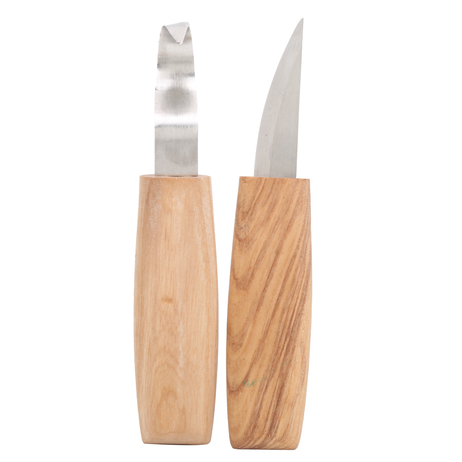 Set Aus 5 Holzschnitzmessern + Gewachstem Abziehriemen Zum Schnitzen Von Holzlöffeln Und Handgeschnitzten Motiven