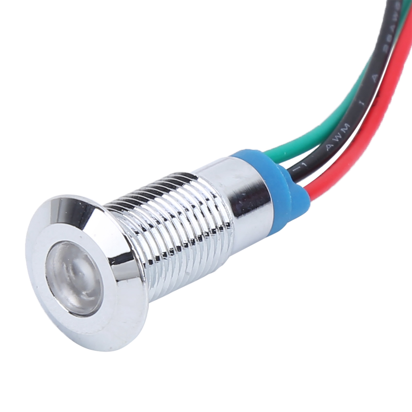 Vier Sets Zusammen Verkauft, 12-24v, 8mm Wasserdicht, Zweifarbige Led-metallanzeige (rot/grün).
