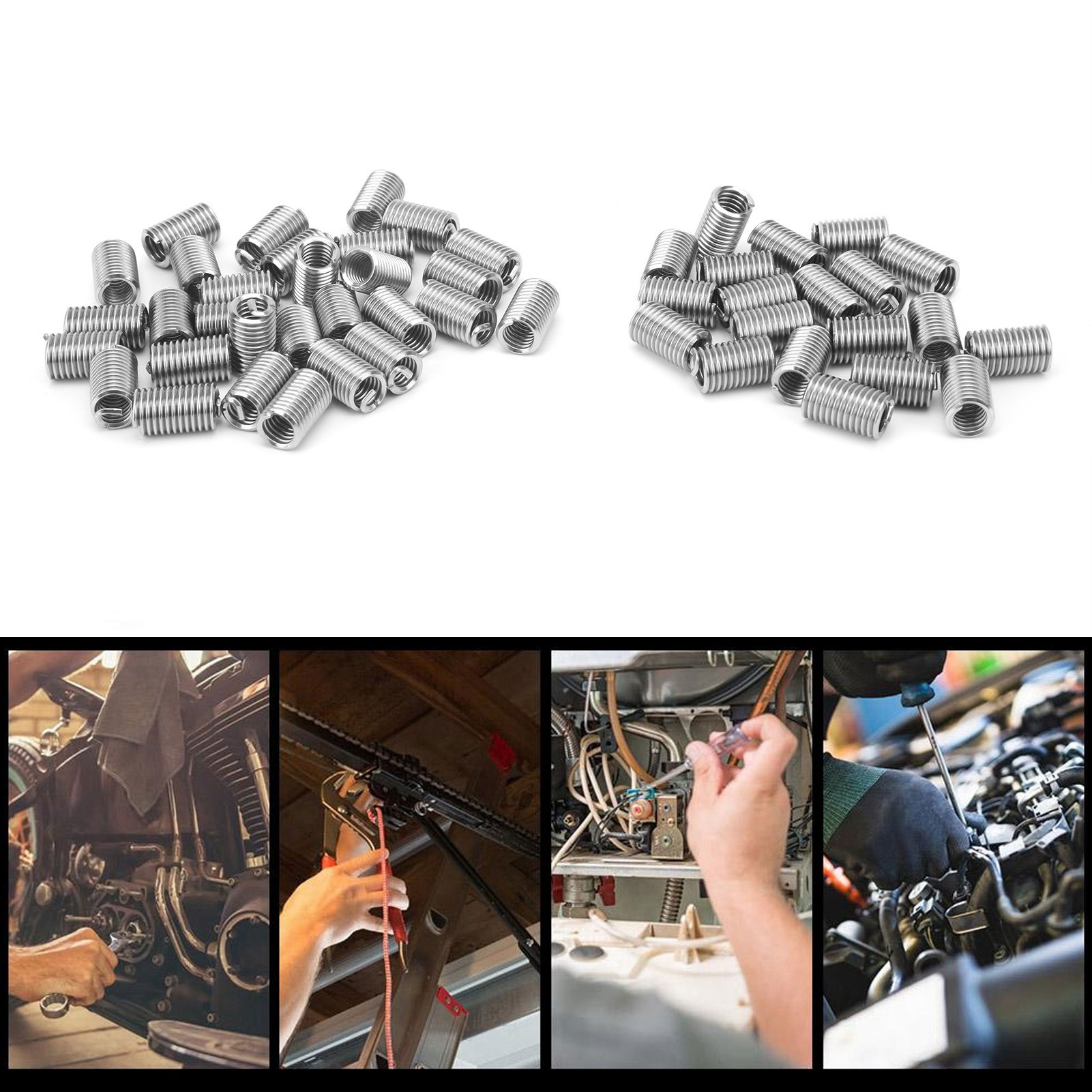 50 Us-standard-1/4"-20-stahlgewindeeinsätze, 3d-gewindeschutz- Und Reparaturhülsen