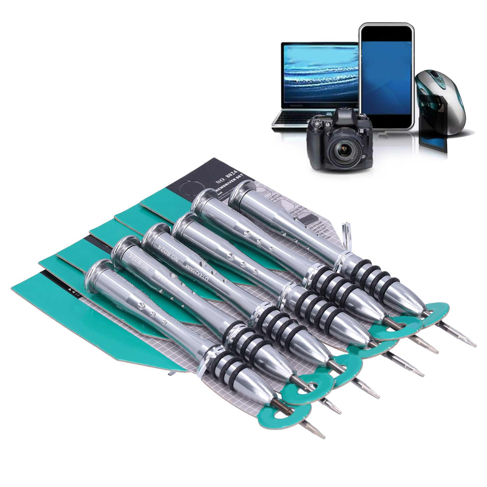 Sechsteiliges Set Aus Chrom-vanadium-stahl-schraubendrehern Zum Zerlegen Und Reparieren Von Elektronikprodukten (8024 6150, Bleisand + Nickel T4).
