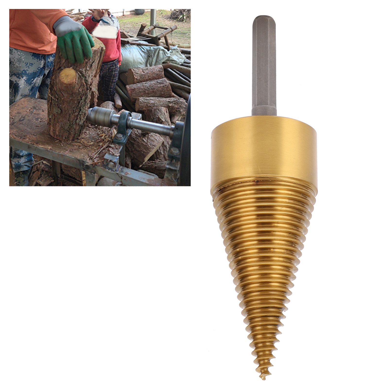 Großer (42 Mm) Holzspalter Mit Sechseckigem Griff, Titanbeschichtet