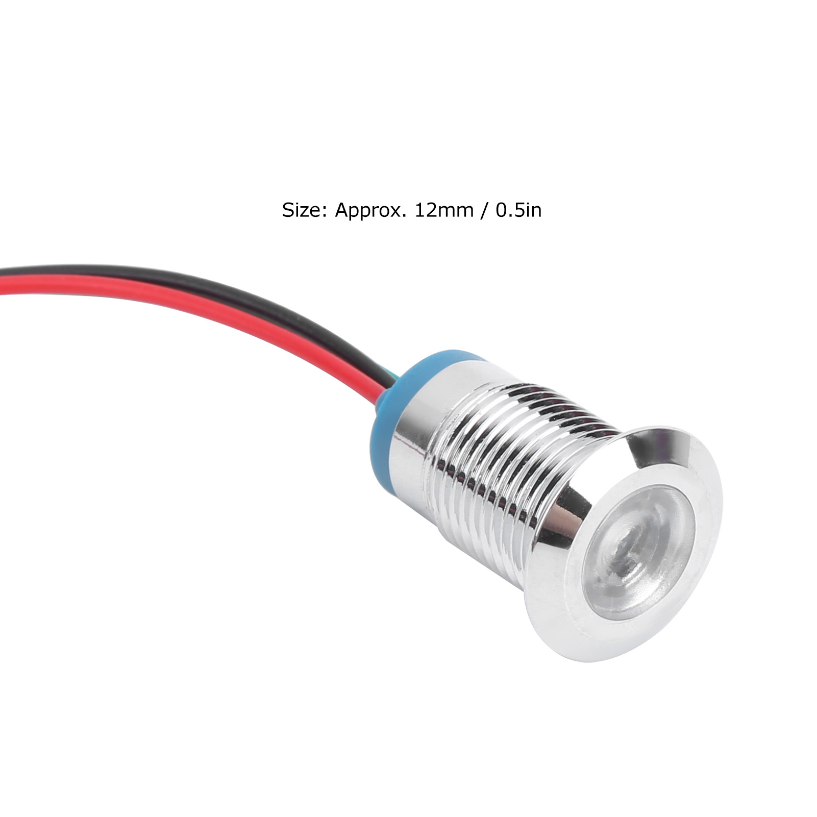 Vier Sets Werden Zusammen Verkauft, 12-24v, 12mm Metall Wasserdichte Zweifarbige Led-anzeige (rot/grün).
