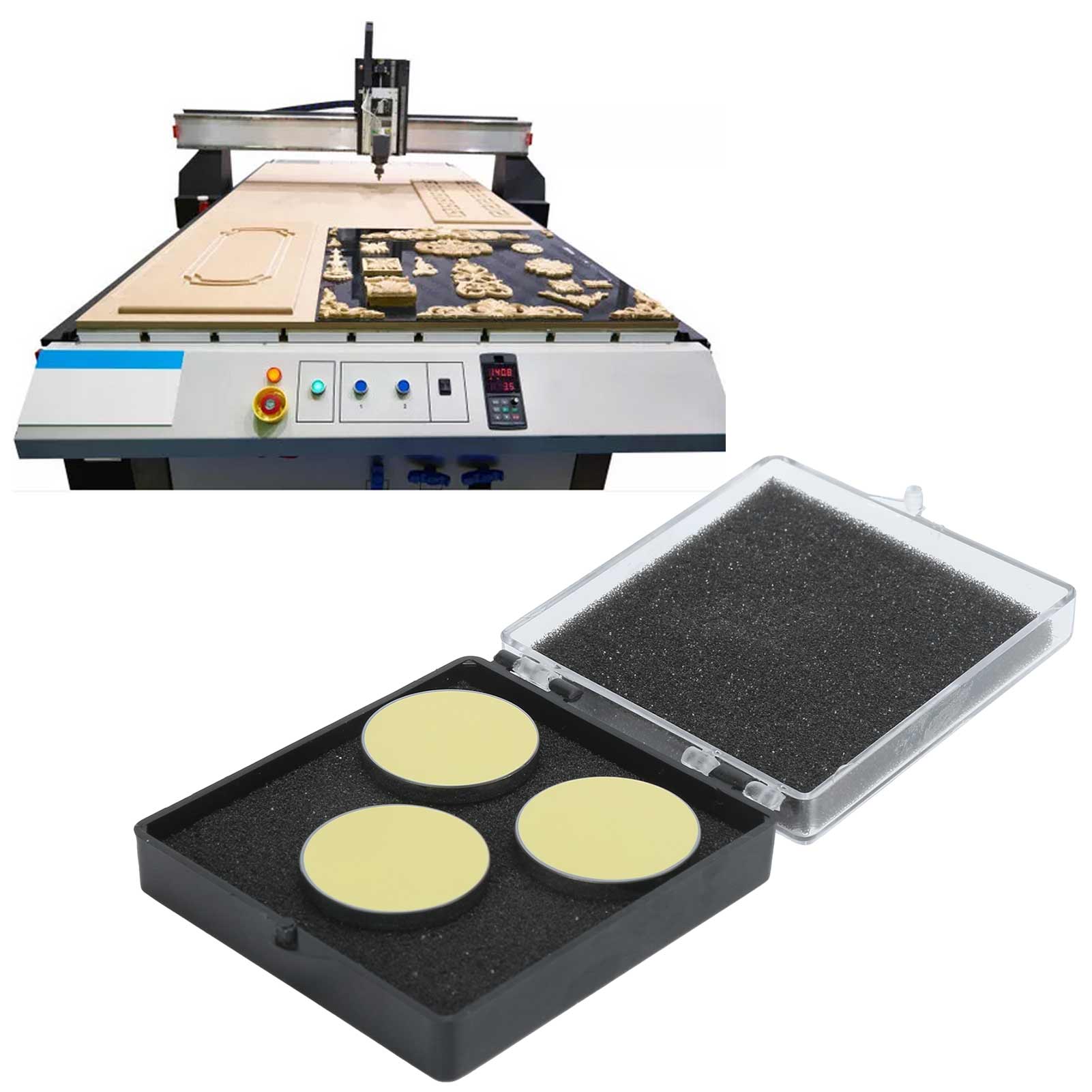 Set Aus Drei 25-mm-laserlinsen Mit Reflektor, 25-mm-reflektor