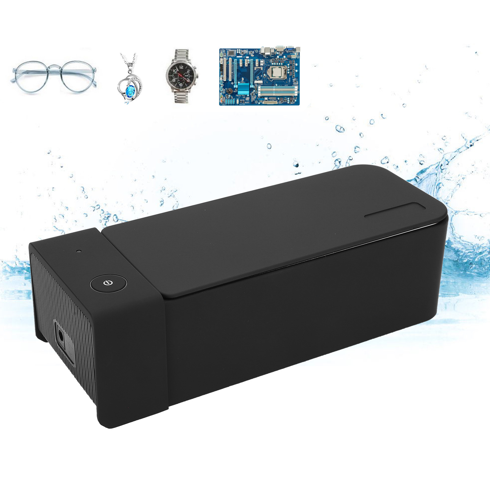 Mk186 Miniatur-ultraschallreiniger Schwarz 600 Ml 50 Khz Für Uhren, Zahnprothesen, Mobiltelefone, Motherboards, Brillen Und Schmuck (europäischer Standard Ac220-240v)