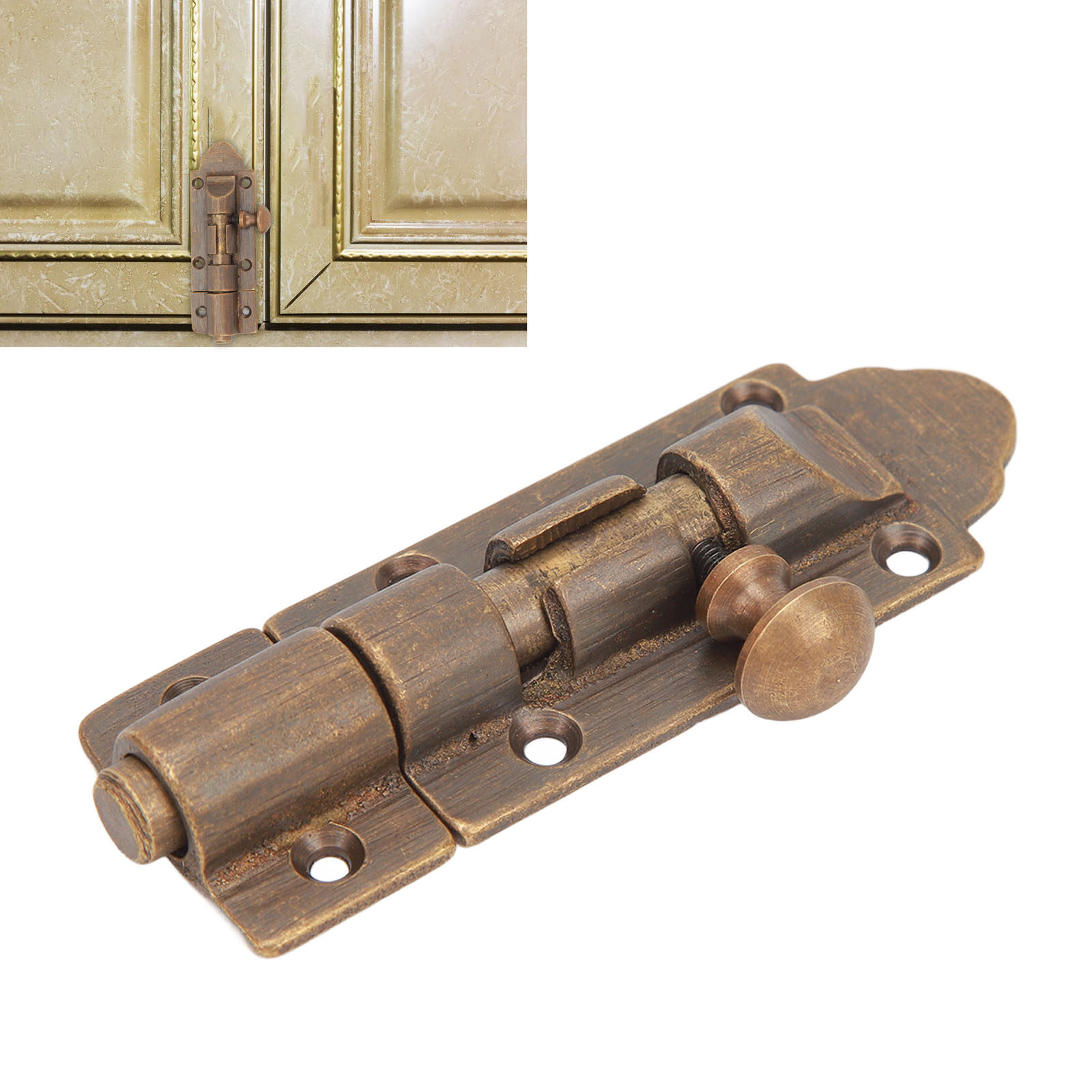 Antikes Chinesisches Türschloss Aus Reinem Kupfer, Accessoire Aus Der Ming- Und Qing-dynastie, Türschloss, Retro-riegelschloss