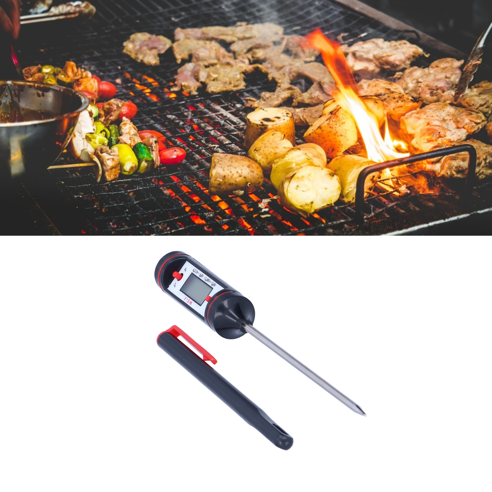 Wt-1 Lebensmittelthermometer, Industrie-grillthermometer, Hochtemperaturthermometer, -50 Bis 300 °c, Einsteckthermometer