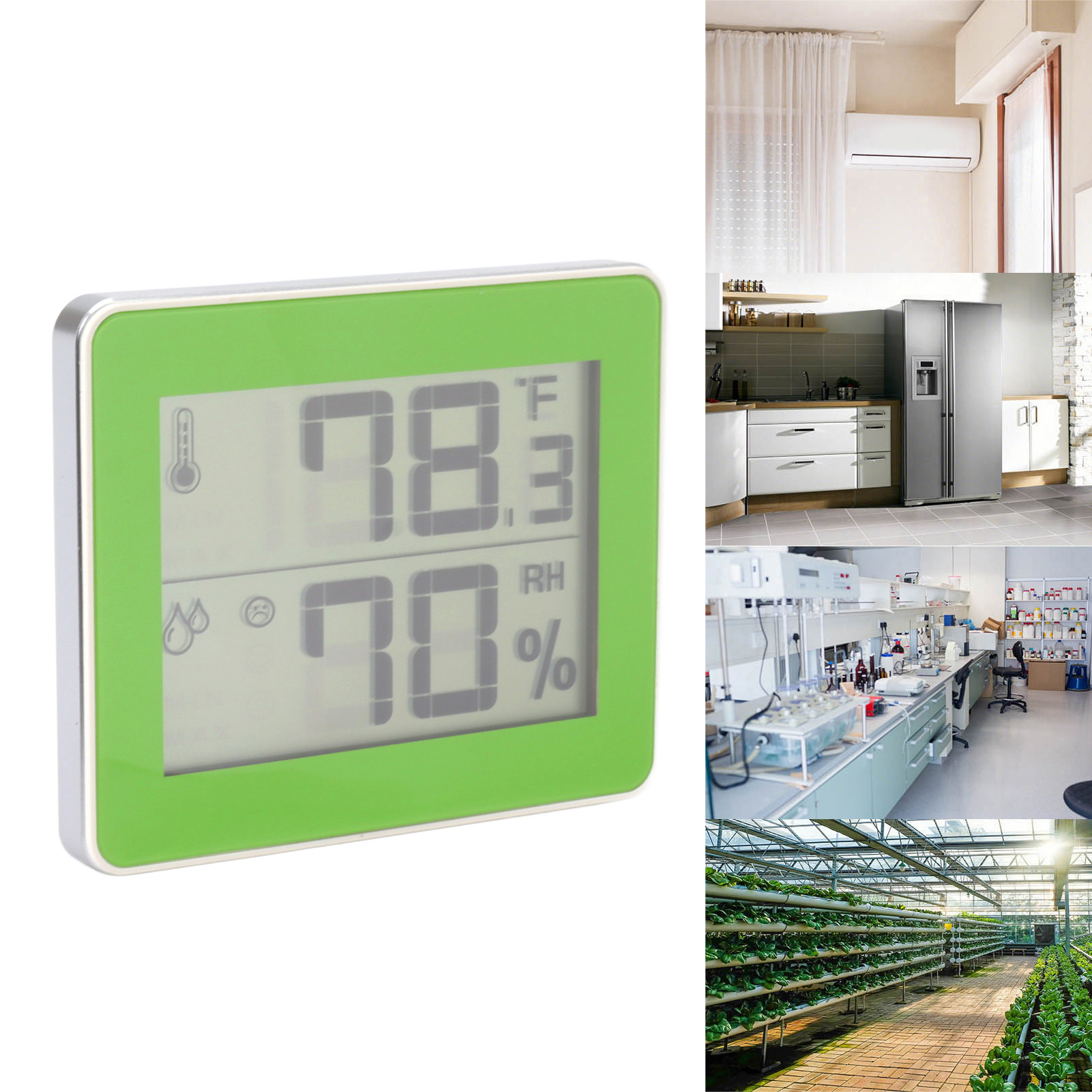 Intelligentes Thermometer Und Hygrometer Für Den Innenbereich, Geeignet Für Babyzimmer, Elektronisches Digitalthermometer, Kann Aufgehängt Oder Vertikal Aufgestellt Werden, Hygrometer Für Den Innenber