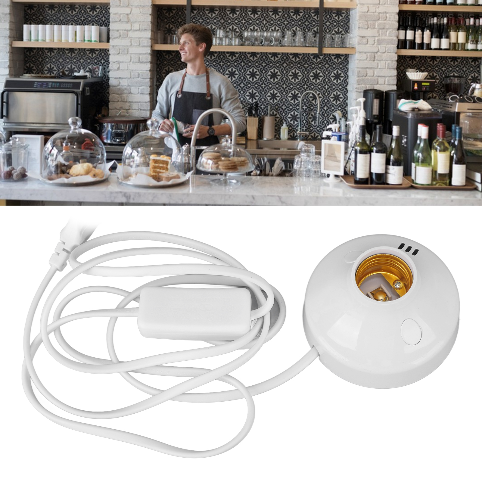 Kabellose Smarte Lampenfassung Mit Fernbedienung, E27/e26, Kompatibel Mit Tischlampen Mit Europäischem Gewinde, Für Haushaltsglühbirnen. Timerfunktion Und Fernbedienung. Entspricht Europäischen Normen