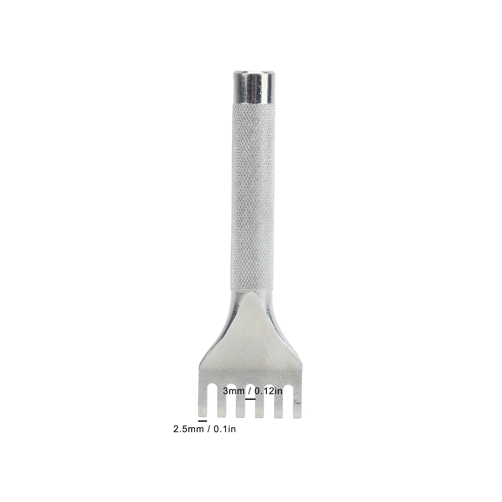 Flache Ahle Aus Edelstahl Zum Flechten Von Lederkordeln, Ideal Für Handgefertigte Lederwaren, Rautenförmige Schnitzahle Für Handgenähte Lederarbeiten, 6 Zähne.