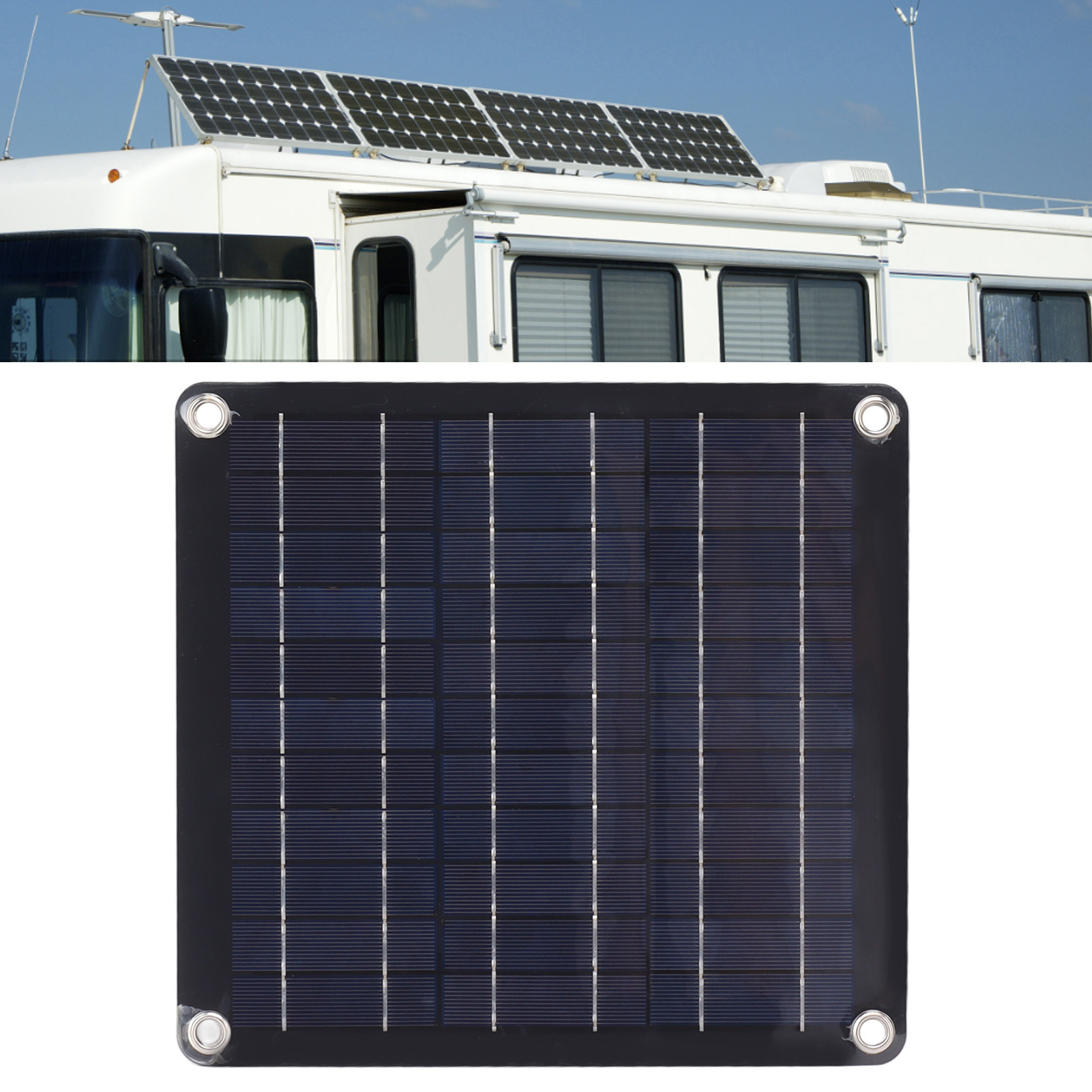 10w 18v Halbflexibles Solarmodul Für Die Photovoltaik-energieerzeugung Auf Dem Dach Und Das Laden Von Wohnmobilen