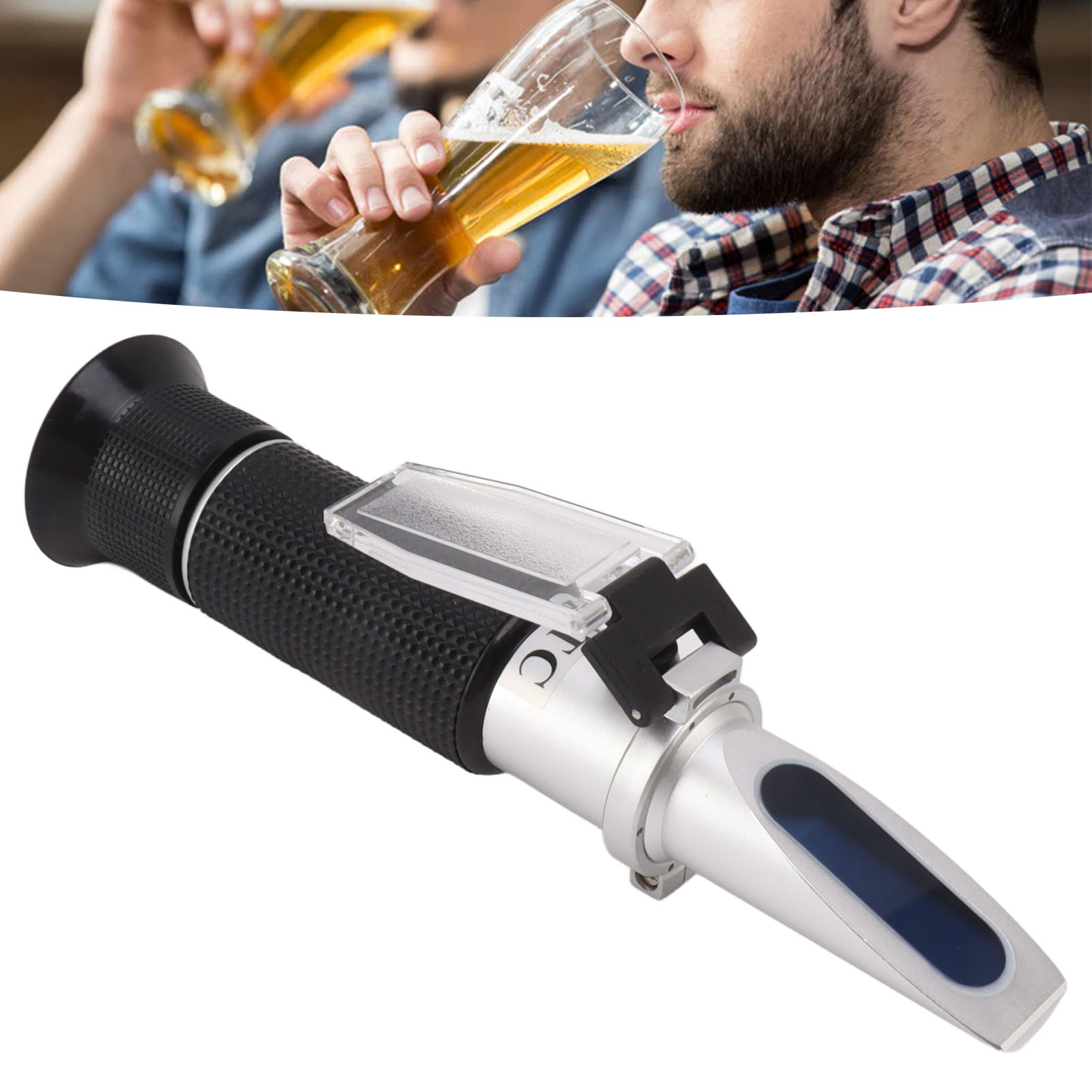 Tragbares Aluminiumrefraktometer 1,13, Gerät Zur Messung Der Malzstärke Von Bier, Alkoholgehaltsanzeige