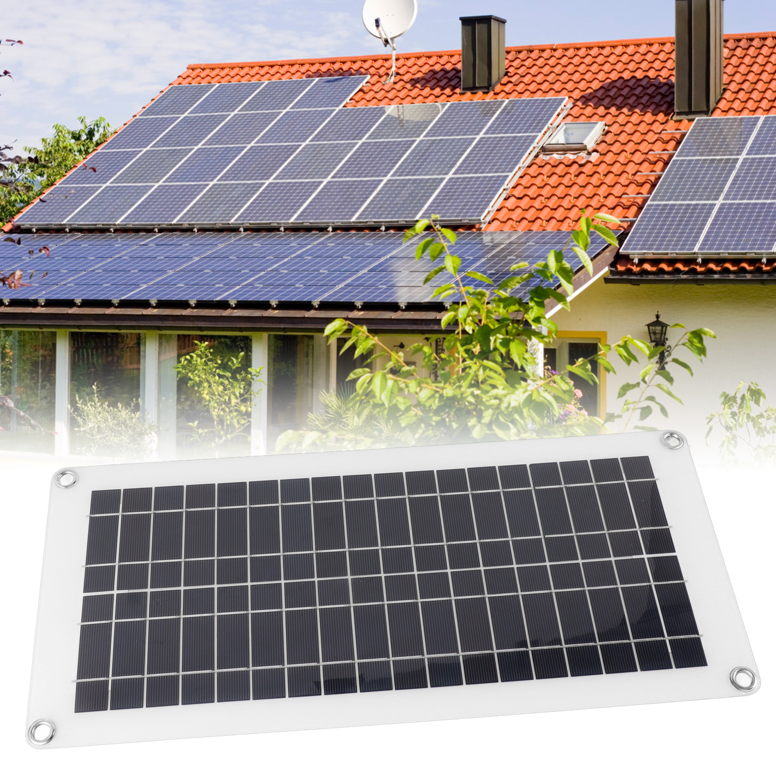 5-in-1 100a 40w Dual-cell Monocrystalline Solar Panel Für Camping-notbeleuchtung