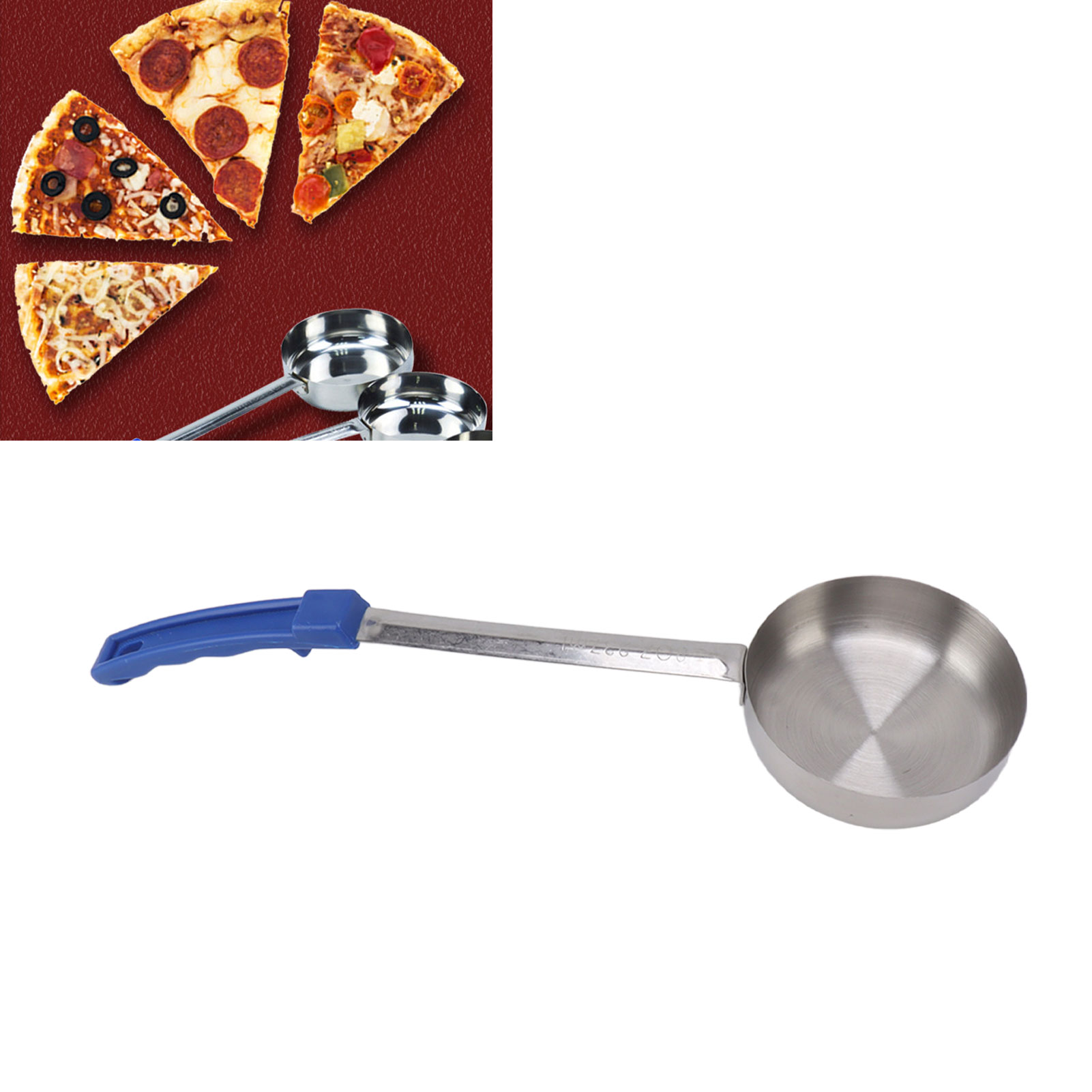 Saucenlöffel, Streichlöffel, Tomatensoßenlöffel Für Pizza, Messlöffel, Blau, 225 G