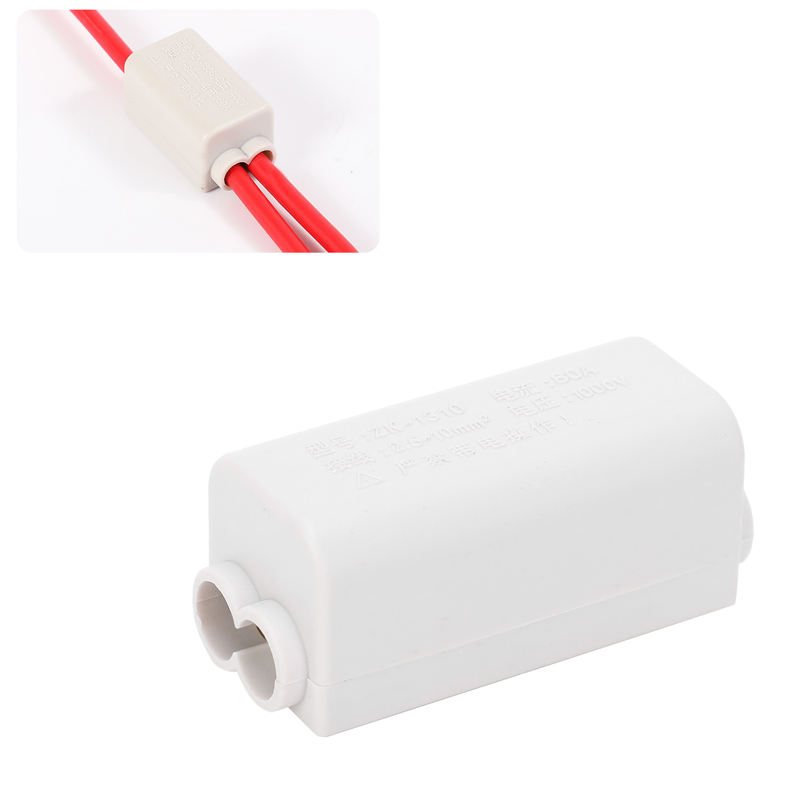2 Zk-1310 Bypass-leistungsschalter, T-stecker, 1-zu-2-klemmenblock, 1000 V, 80 A