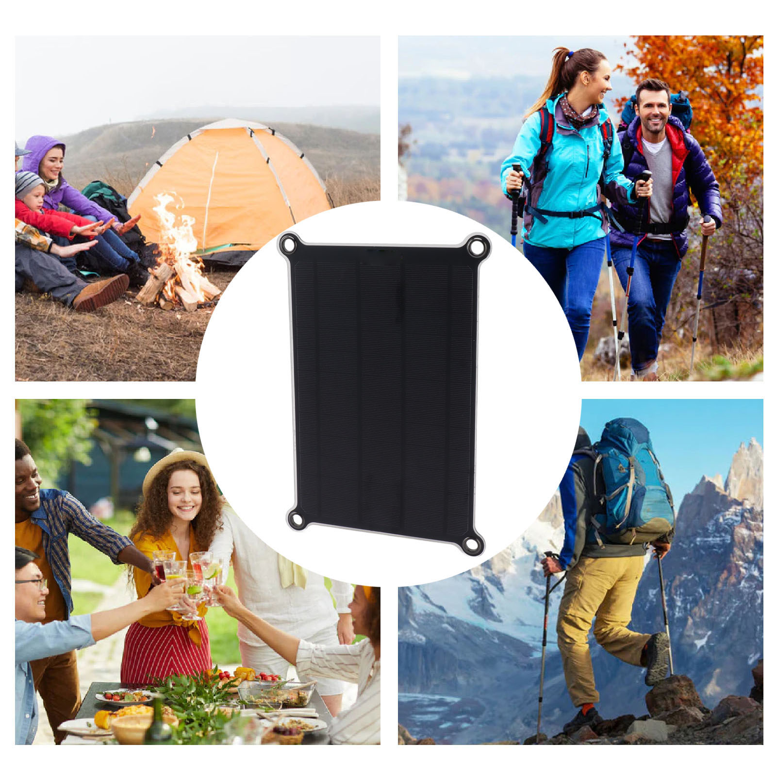 10-w-5-v-monokristallines Silizium-solarpanel Mit Usb-anschluss Zum Aufladen Von Mobiltelefonen Im Freien