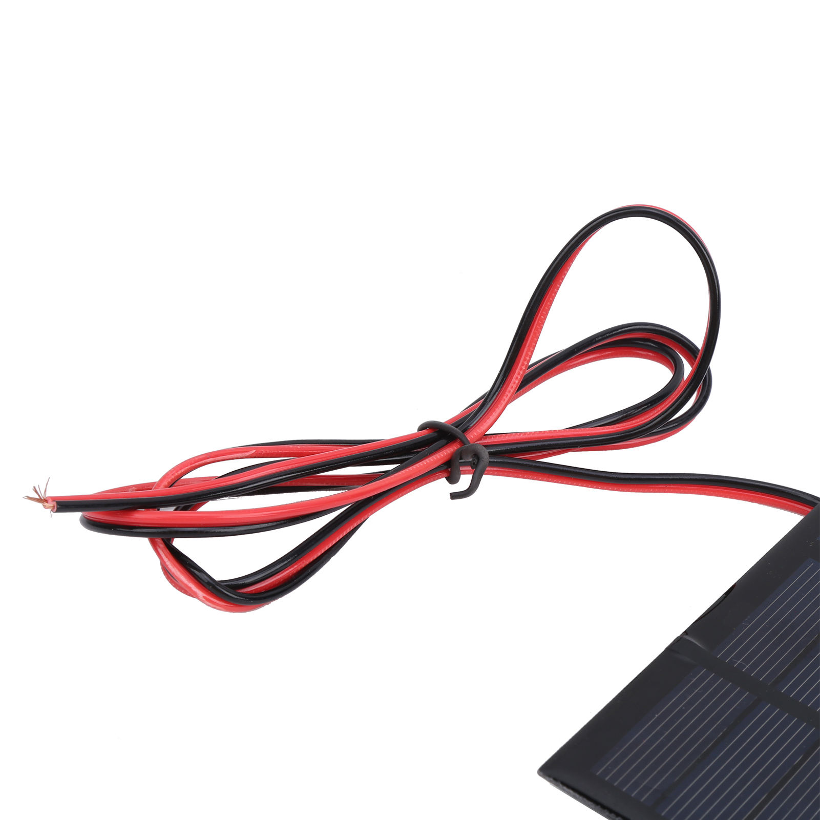 12v 3w Solarpanel Mit Epoxidharz + 1 Meter Rotes Und Schwarzes Kabel