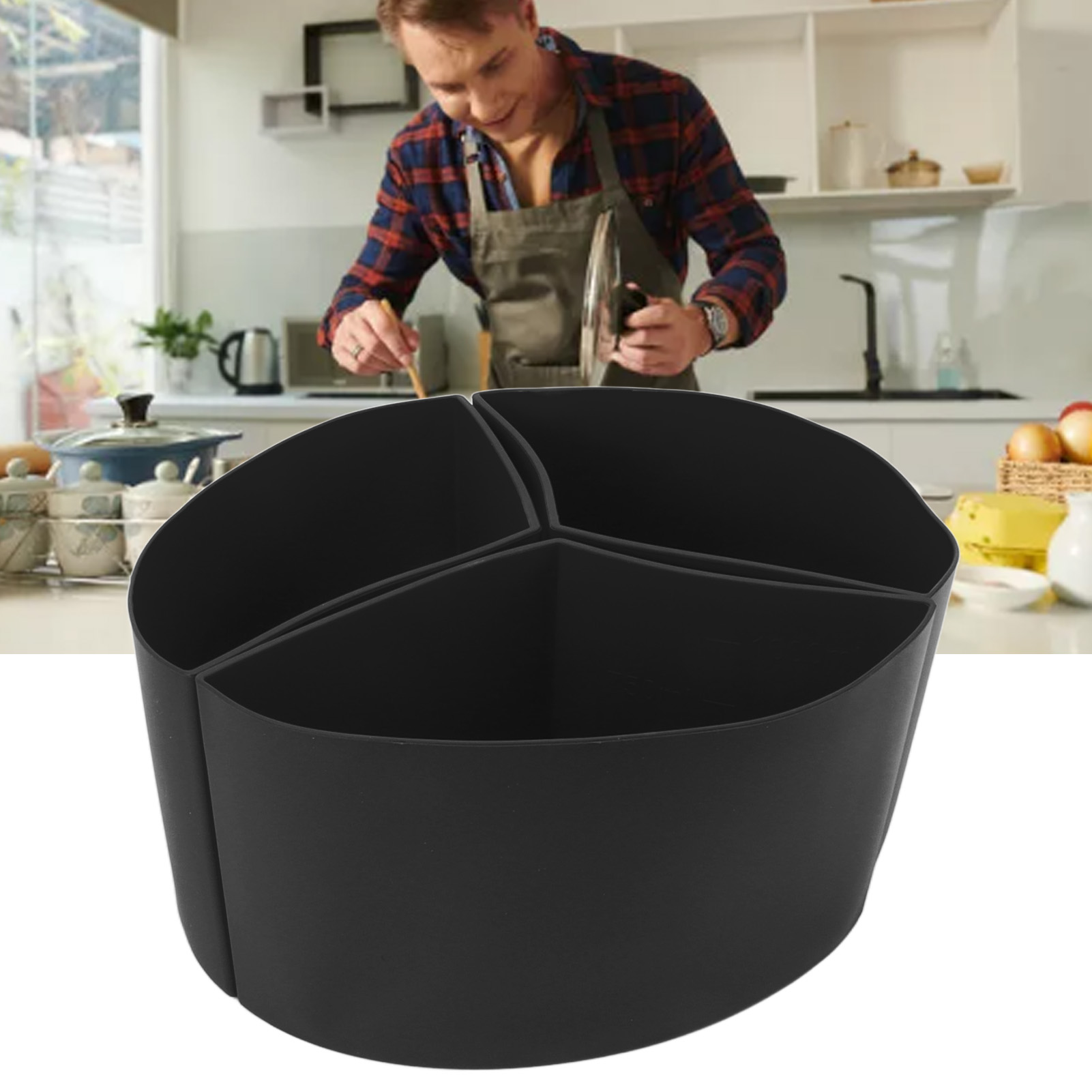 Trennelement Für Crockpot 6qt Schongarer, 3-in-1 Schongarer Mit Silikon-innentopf, Schwarz.
