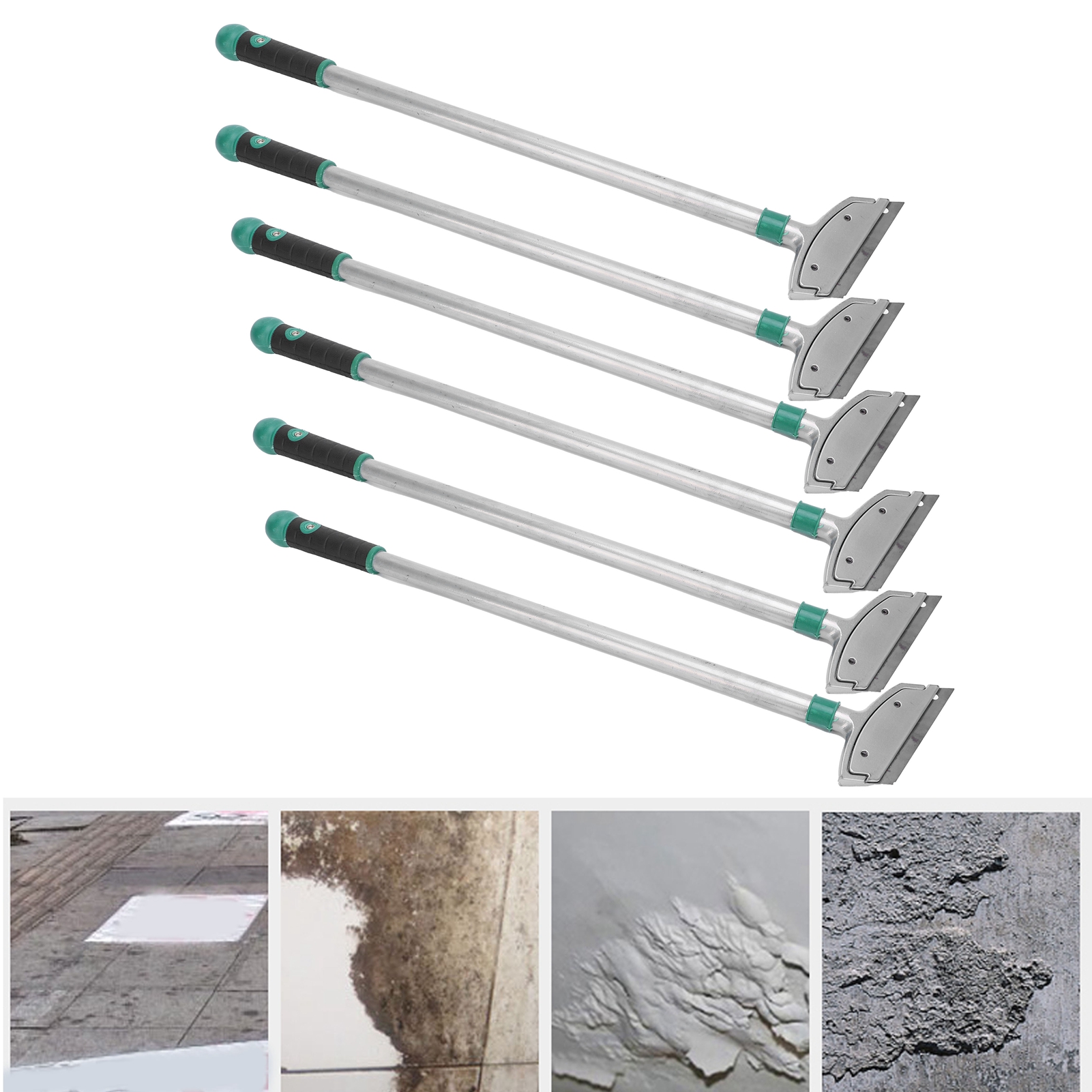 Set Mit 6 Professionellen Reinigungsschabern, 60 Cm Langes Bodenreinigungsmesser