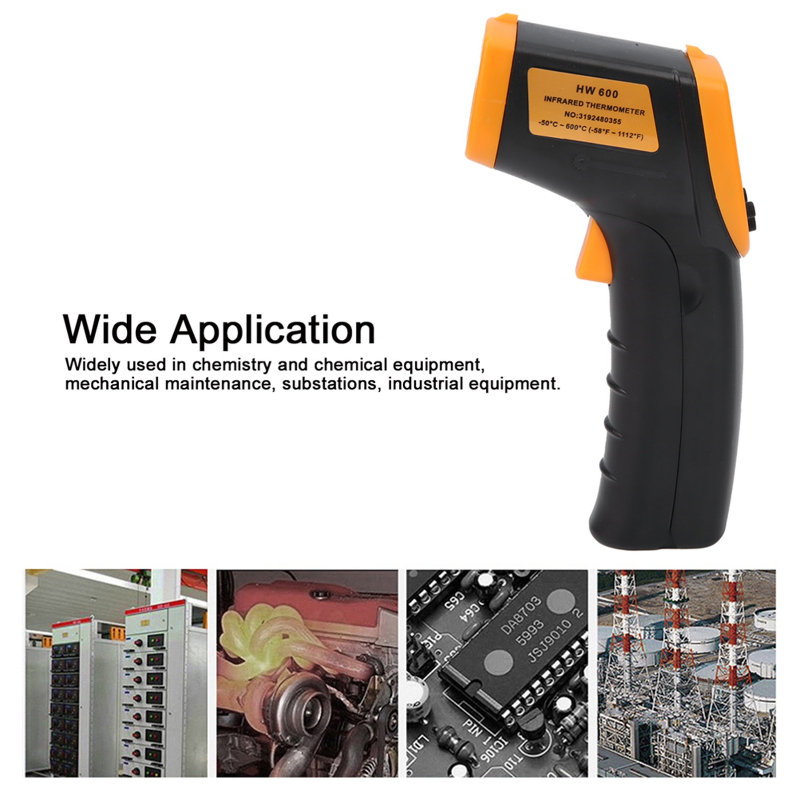 Hw600 Berührungsloses Infrarot-thermometer (gelb)