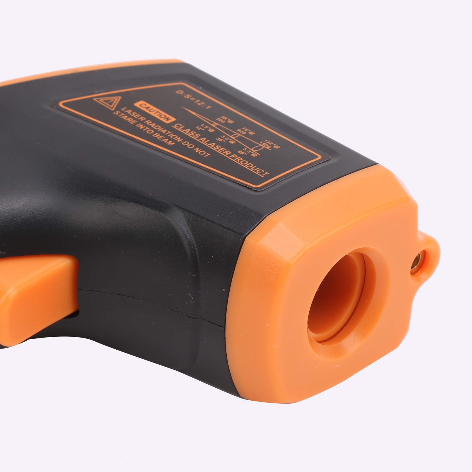 Gm320s Infrarot-thermometer Mit Lcd-bildschirm, Industrielle Hochtemperatur-infrarot-heißluftpistole (orange)