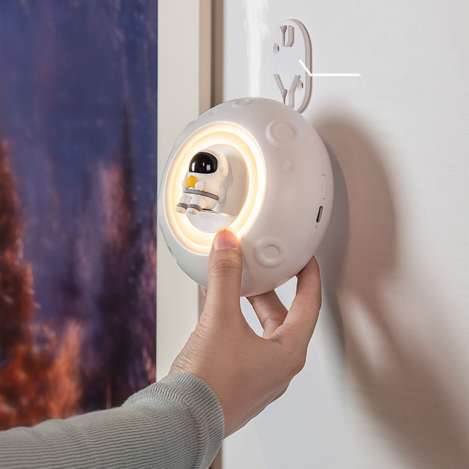 Astronaut Automatischer Duftspender Für Zuhause, Ideal Für Schlafzimmer, Wc Und Badezimmer. Programmierbarer Duftdiffusor Mit Orangen- Und Zitronenduft.