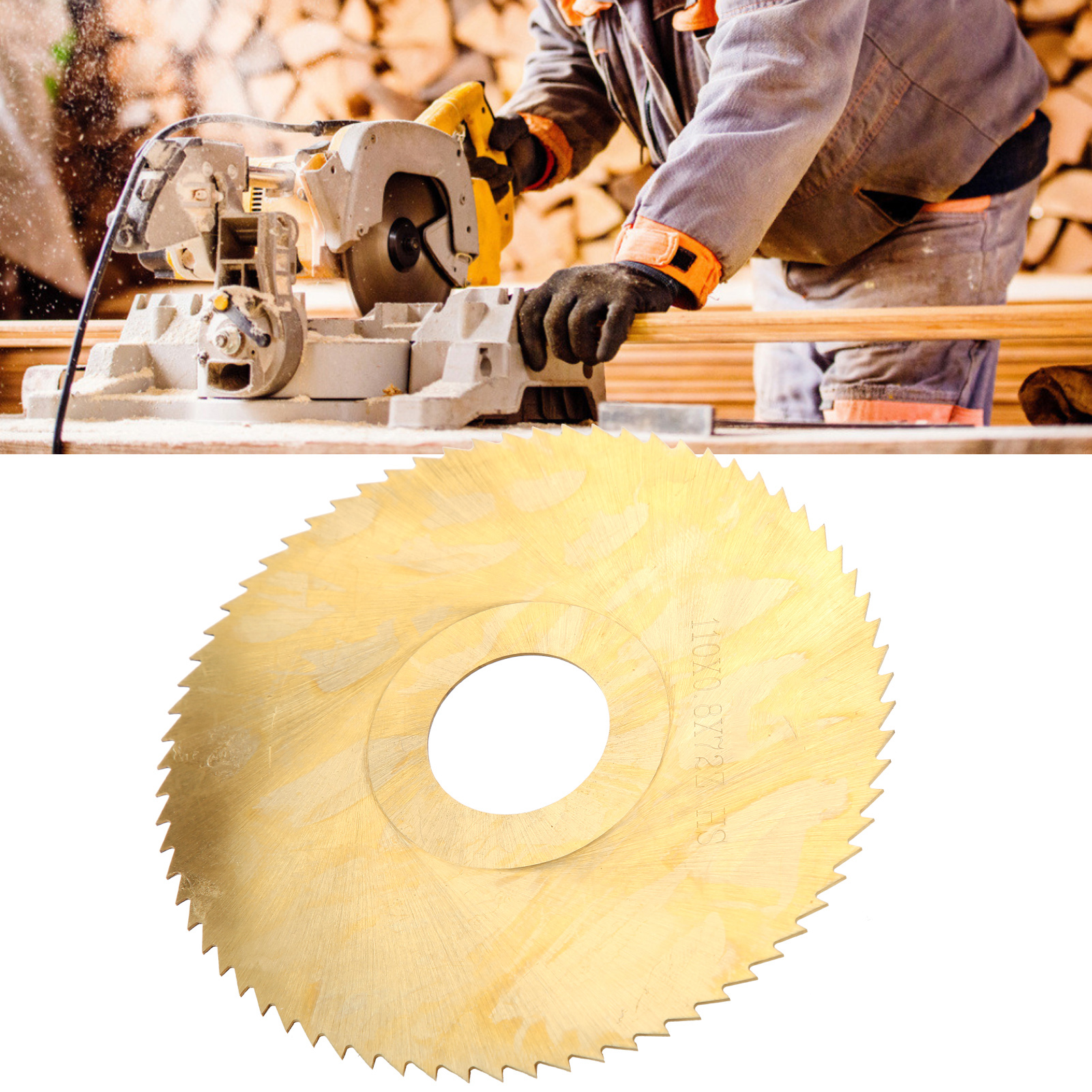 Titanbeschichtetes Sägeblatt Mit Beschichteten Schneideinsätzen, Sägeblatt Aus Hochgeschwindigkeitsstahl Mit 1100,82772 Zähnen.
