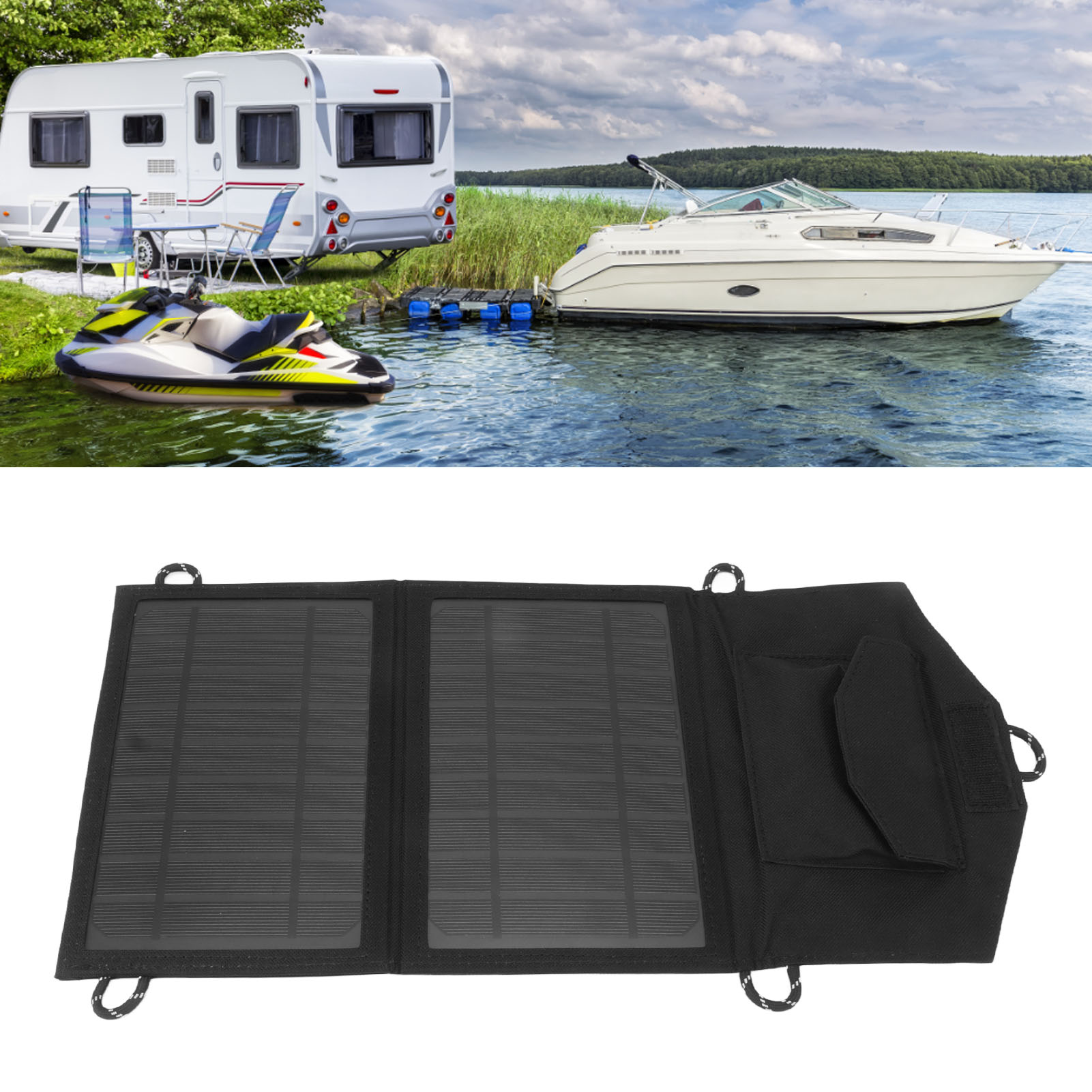 Solarladepanel, Tragbare Solar-powerbank Für Mobiltelefone, Faltbare Powerbank Für Den Außeneinsatz.