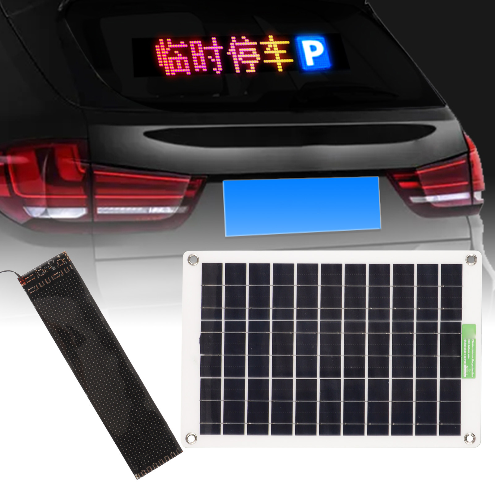 50-w-tragbares Solarpanel, Dc5v-led-laufschriftanzeige, Flexibles Autopanel, Solar-werbebildschirm